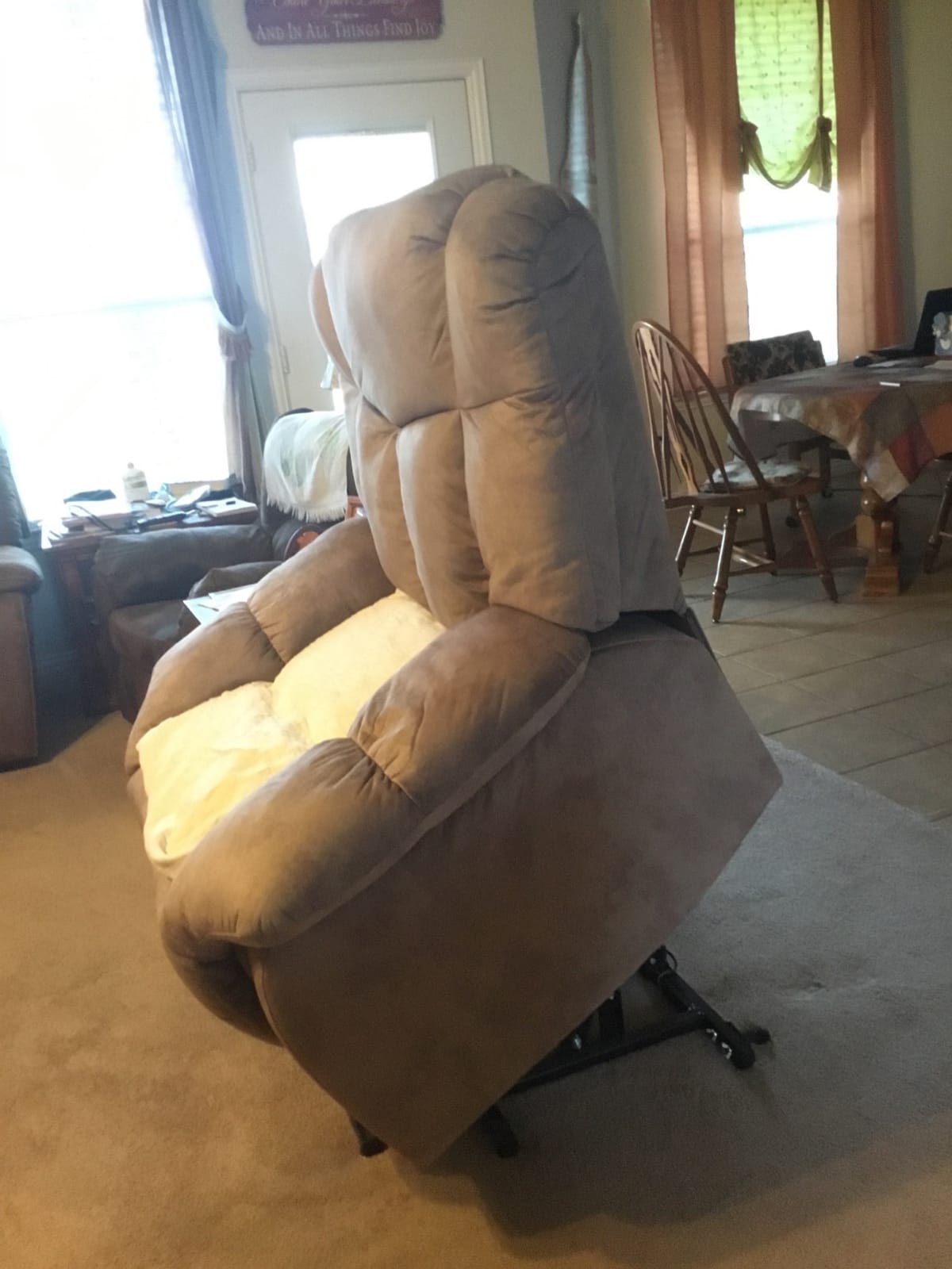 CANMOV Dual Motor Power Lift Recliner Chair for Elderly, 27 inch Extra-Wide Seat 450 lbs Weight Capacity Infinite Position Adjustment, with Heated Massage, Cup Holders and USB Port, Grey Fabric customer photo 2