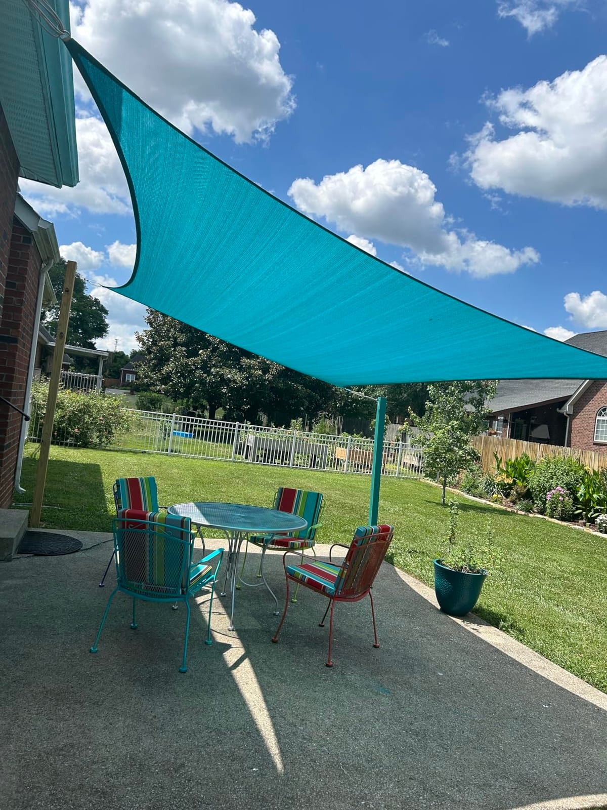 Colourtree 10' x 16' Beige Sun Shade Sail Rectangle Canopy Fabric Cloth Screen, Water Permeable, UV Block UPF50 & Heavy Duty, Carport Patio Outdoor customer photo 1