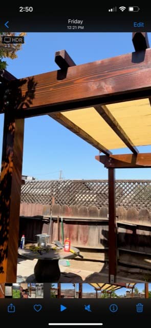 Colourtree 10' x 16' Beige Sun Shade Sail Rectangle Canopy Fabric Cloth Screen, Water Permeable, UV Block UPF50 & Heavy Duty, Carport Patio Outdoor customer photo 2