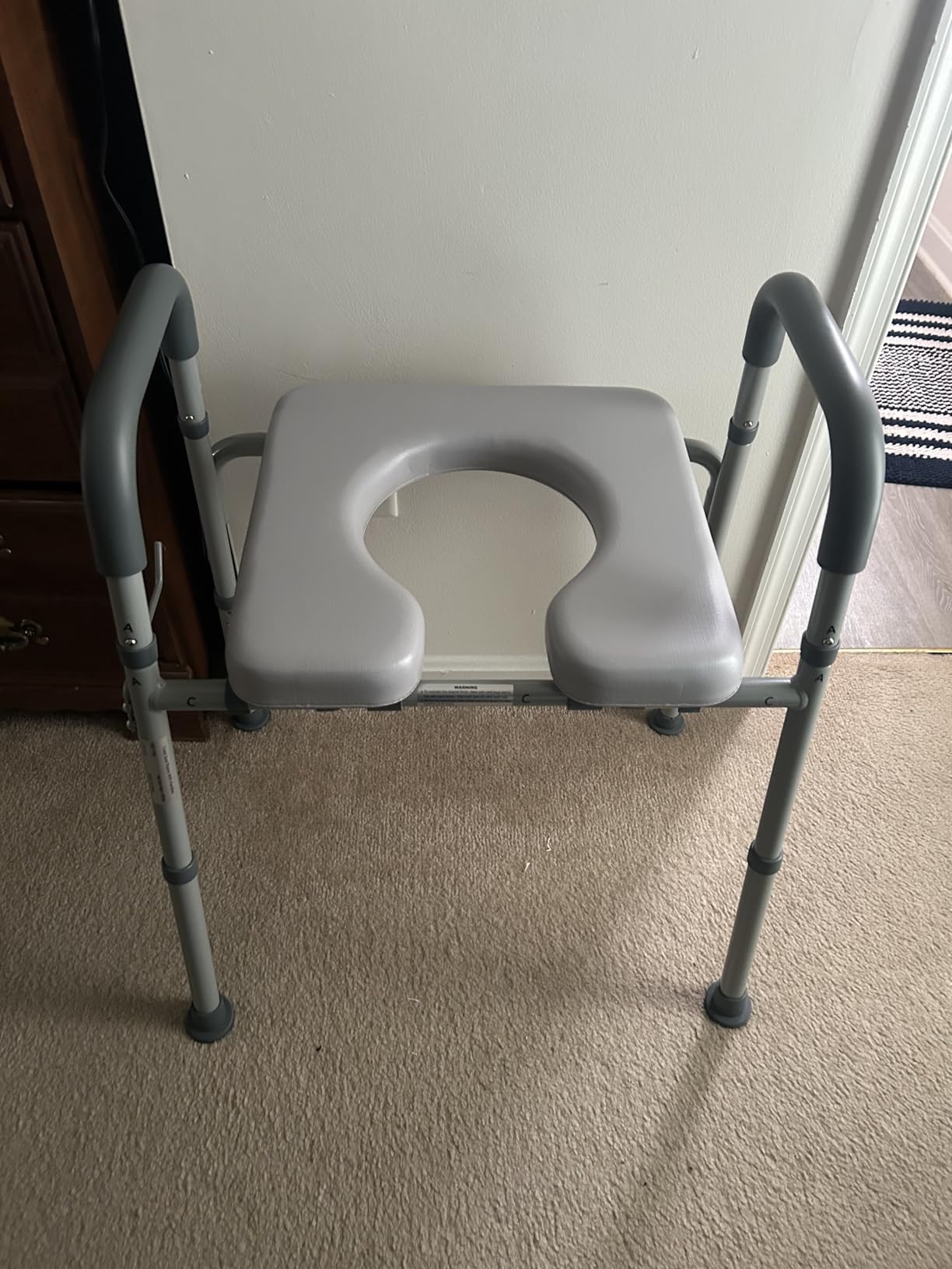 Medical King Toilet Seat Riser for Seniors, Adjustable, Gray, Heavy Duty up to 400 lbs customer photo 2