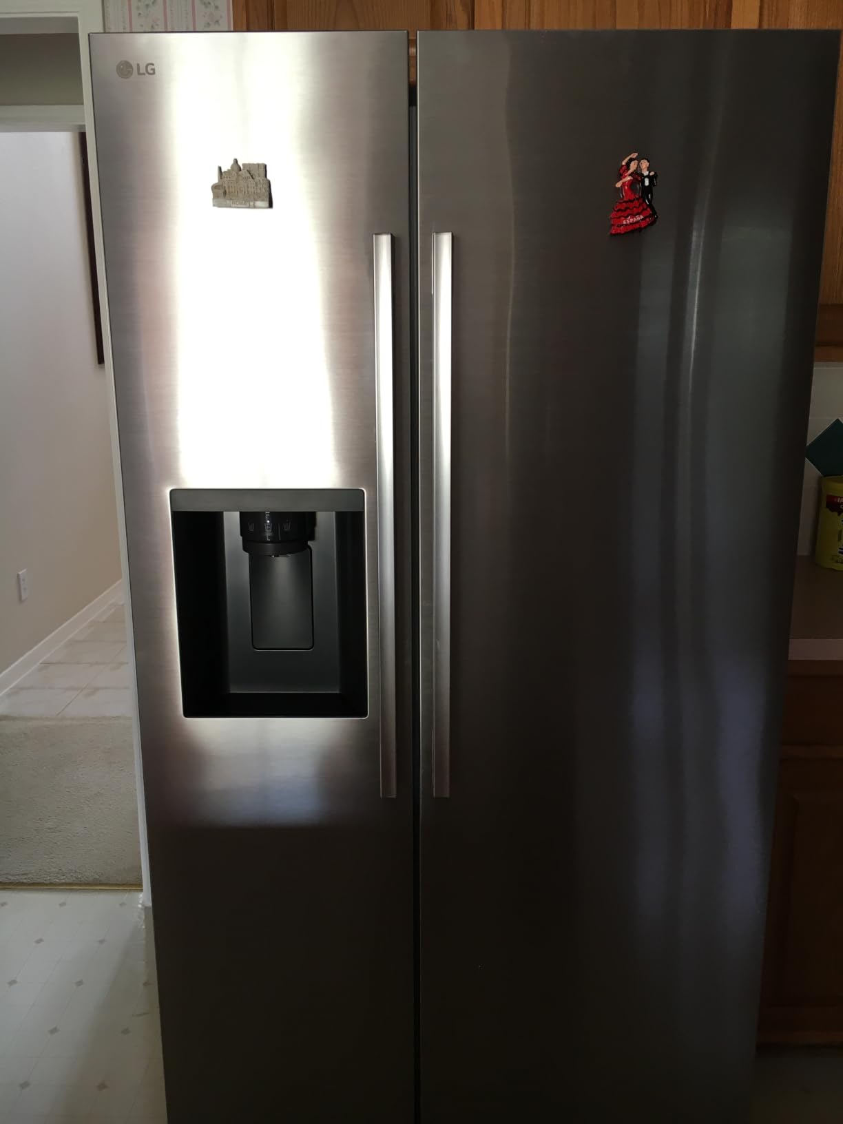LG 27 cu. ft. Side-by-Side Standard Depth Slim in Door Ice and Water Dispenser in PrintProof Stainless Steel Wi-Fi Enabled LS27T3230S customer photo 1
