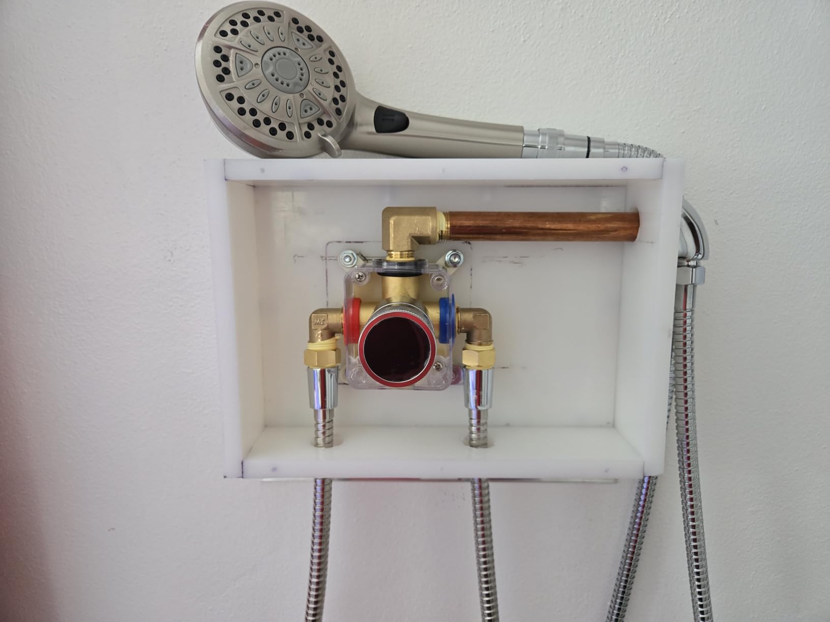Digital Display Shower Valve Shower Valve Single Way Shower Diverter Valve Shower Mixing Valve Can Use All the Time Polished Chrome customer photo 2
