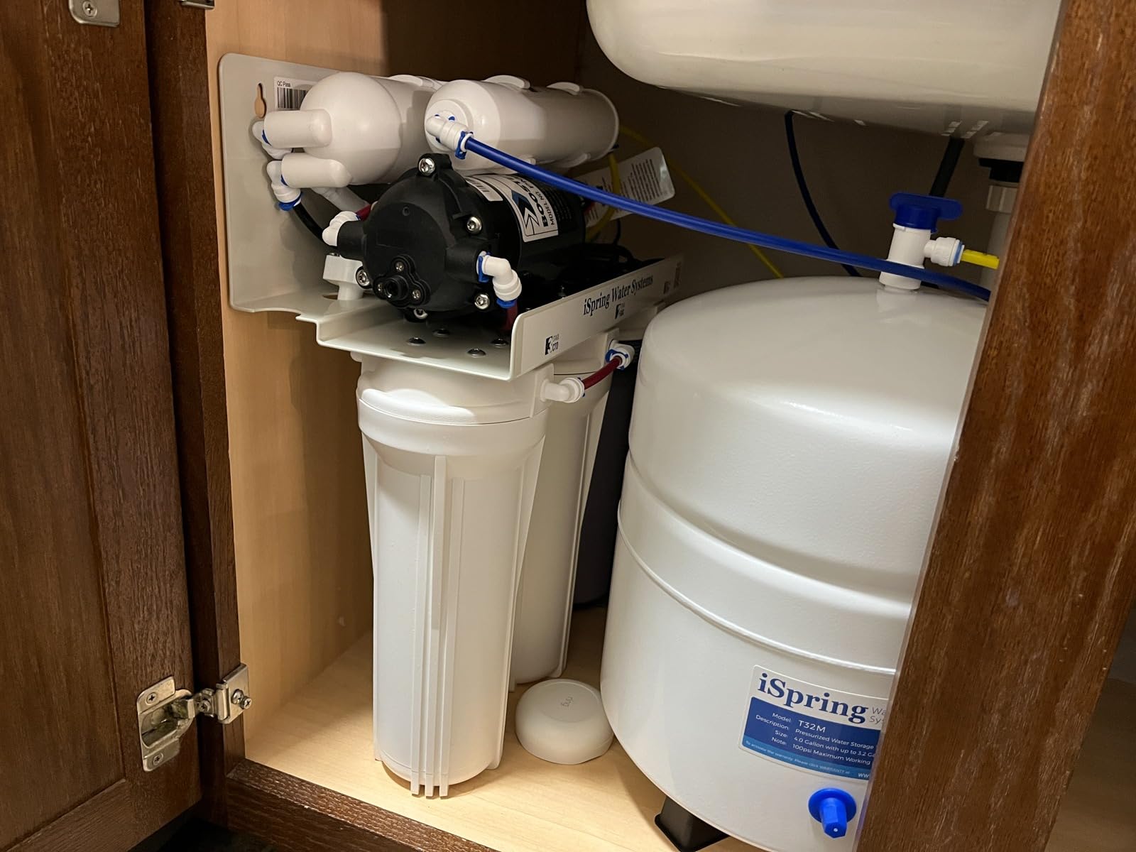 iSpring RO5004F Reverse Osmosis Water Filter with UV, SGS Tested PFAS and TDS Reduction, 500 GPD RO System Under Sink, 2:1 Pure to Drain, Tankless RO Water Filtration System, Filter Life Monitor customer photo 2