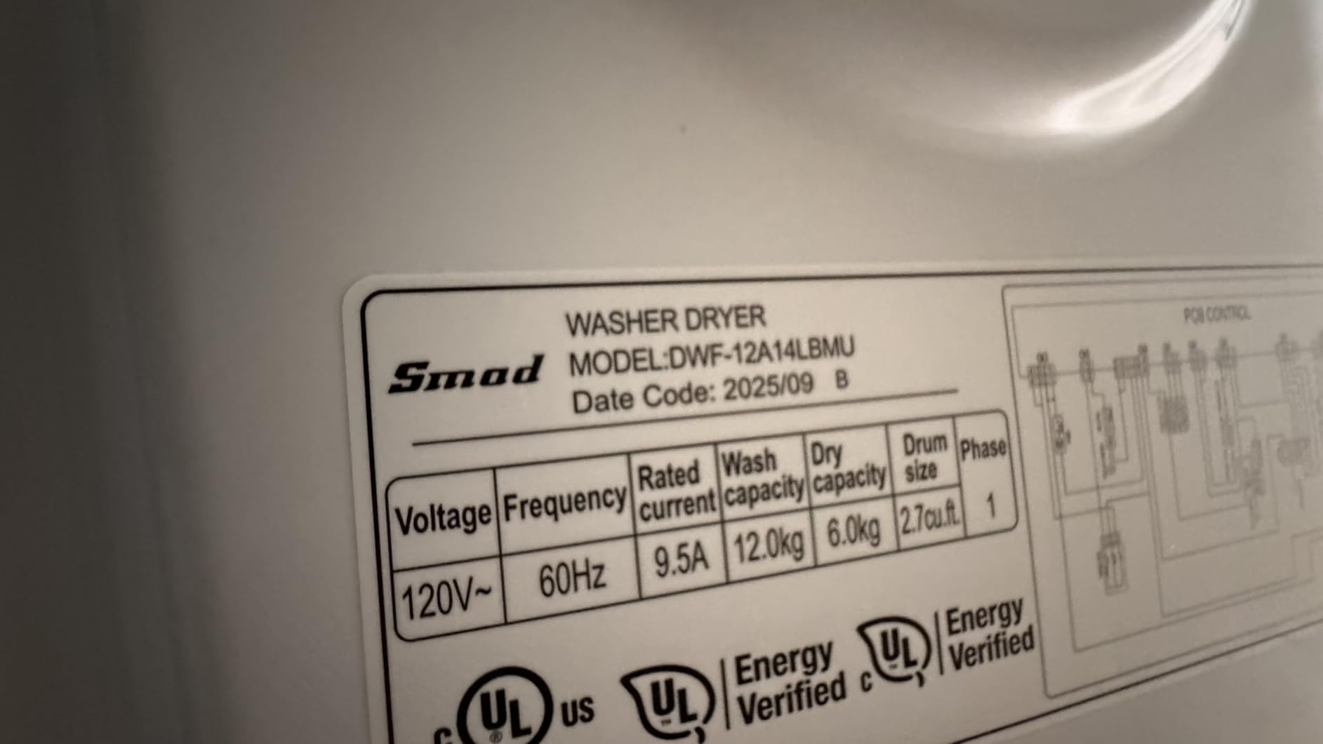 Washer and Dryer Combo, 120V All In One Ventless Compact 2.7 Cu.ft 24 Inch Large Capacity, Lavadora y Secadora 2 in 1 for RV Apartment Home customer photo 1