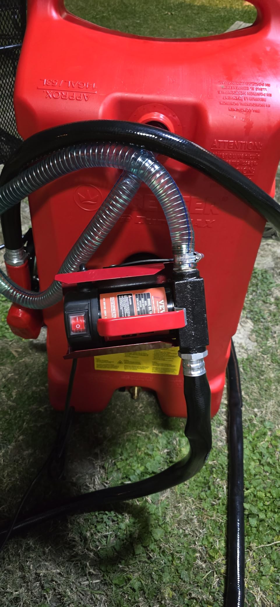 VEVOR Diesel Fuel Transfer Pump Kit, 12V 10 GPM DC with Automatic Shut-off Nozzle and Hose, Portable Electric Self-Priming Fuel Extractor Pump, for Diesel, Kerosene, Machine Oil, and Transformer Oil customer photo 1