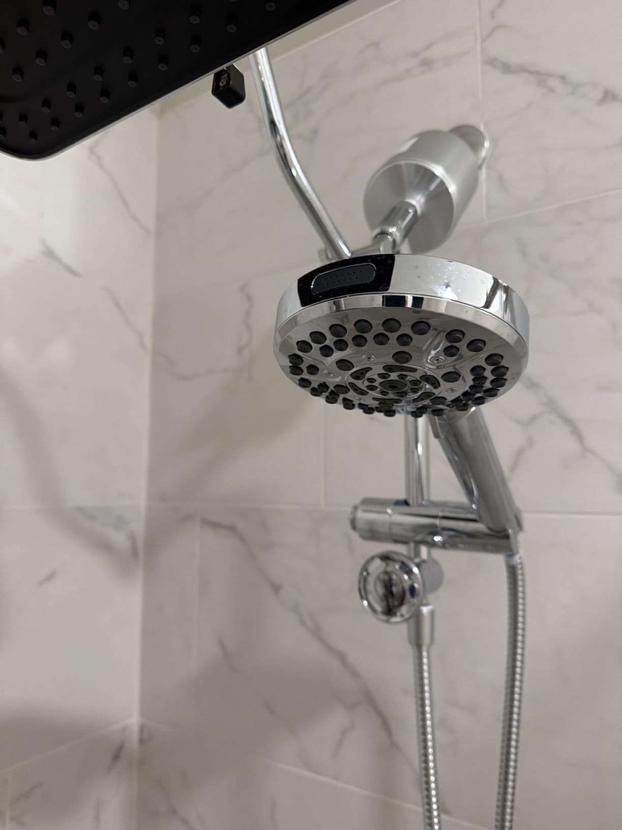 Hibbent cUPC Certified High Pressue 13'' Rainfall Shower Head with 5-Spray | Shower Heads with Handheld 10-Spray Combo, All Metal Easy Reach 4-way Diverter Arm, 71'' Hose & Holder, Matte Black customer photo 1