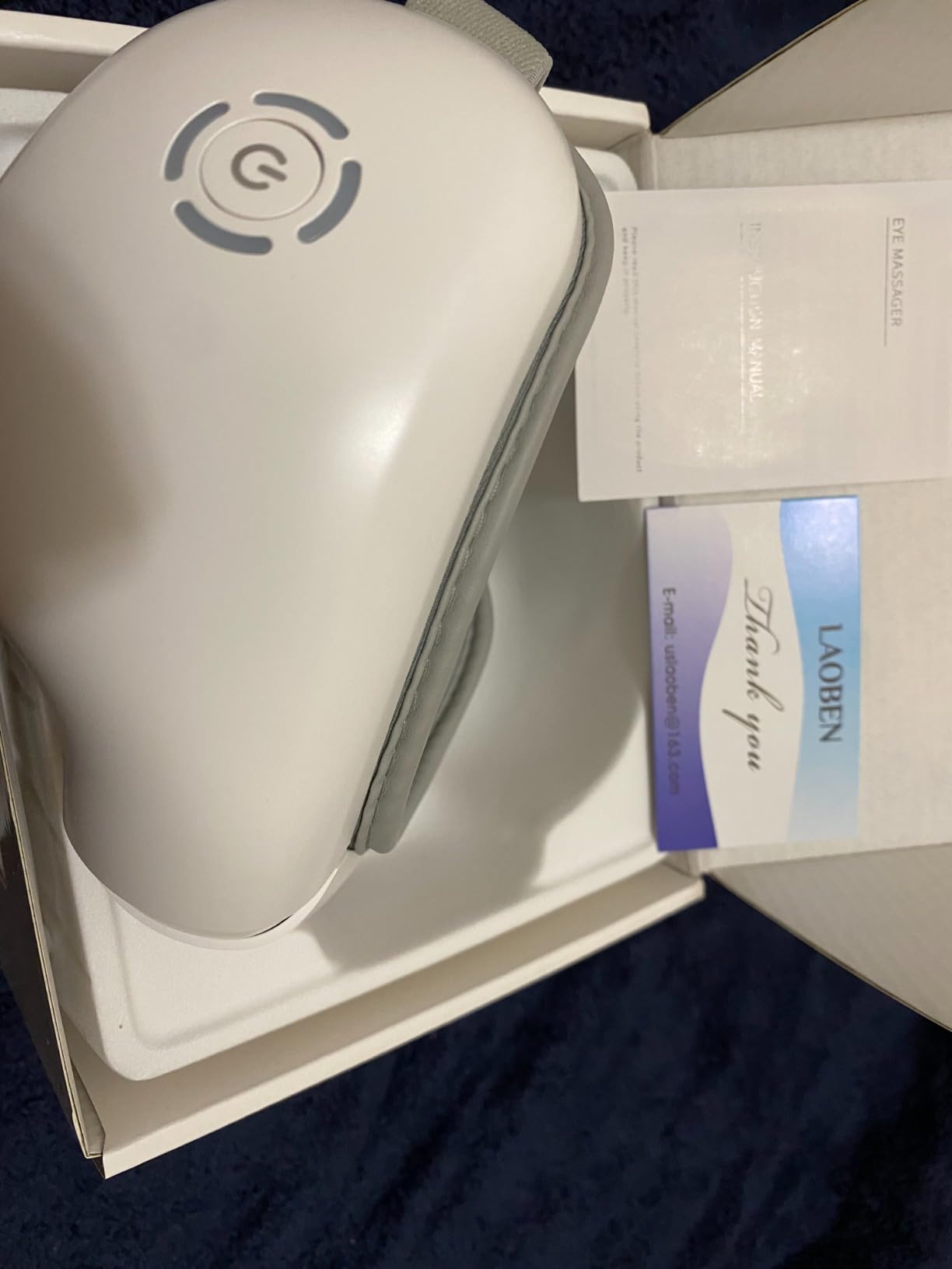 LAOBEN Eye Massager with Heat-5 Massage Modes for Dry Eye & Improve Sleep | Eye-Friendly Materials, Portable 180° Folding & Light-Blocking Design, Reduce Strain for Office, Travel, Gift for Women Men customer photo 1