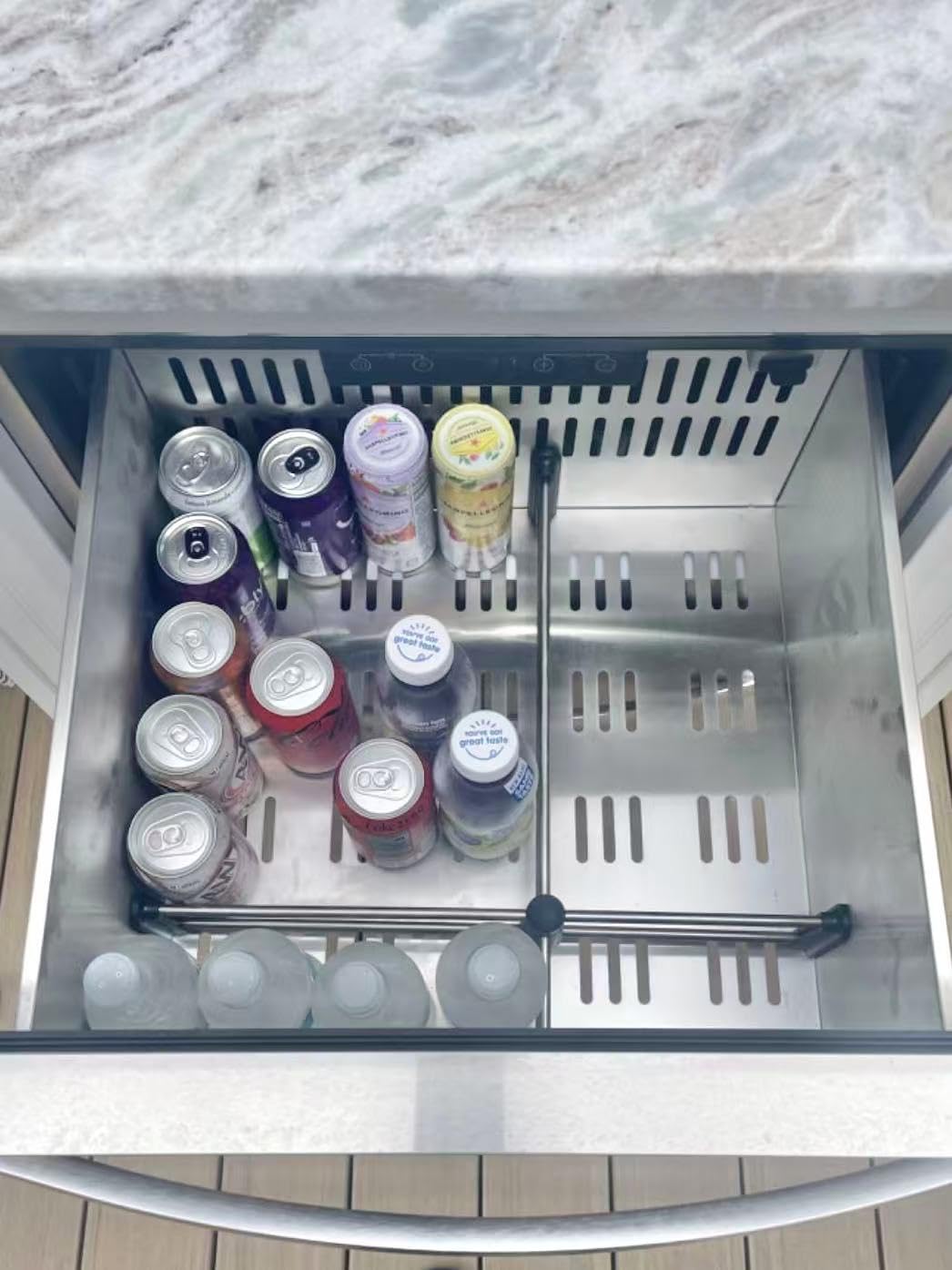 HCK 24 Inch Under Counter Double Drawer Fridge, Stainless Steel Outdoor Beverage Refrigerator for Patio, Built-in Beverage Fridge for Home & Commercial Use customer photo 1
