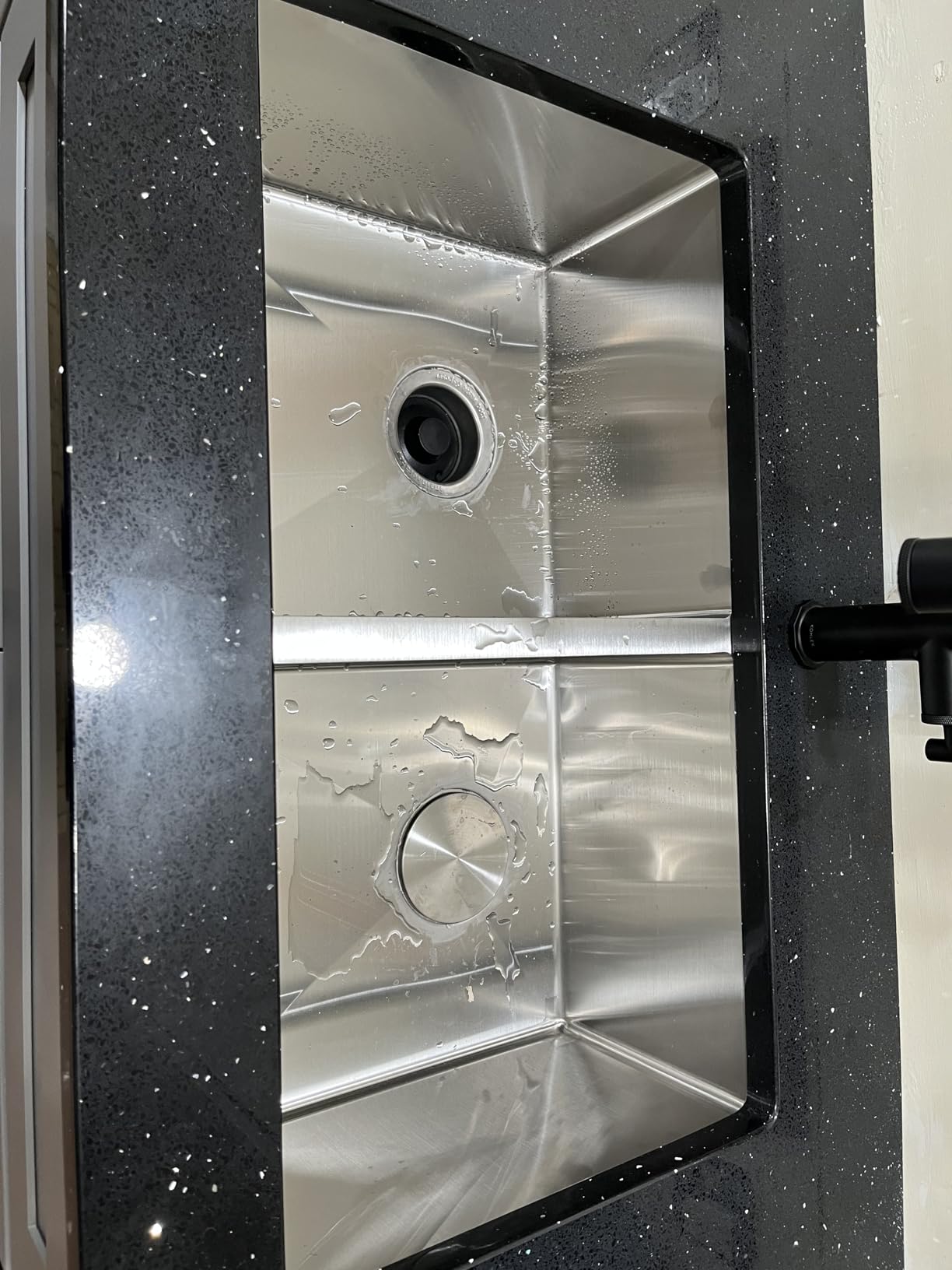 Rhbamoa 30 Inch Undermount Double Sink, 50/50 Stainless Steel Kitchen Sink | 16-Gauge T304 Double Bowl Kitchen Sinks Undermount with Accessories, 9 Inch Depth Square Sinks with Brushed Finish customer photo 2