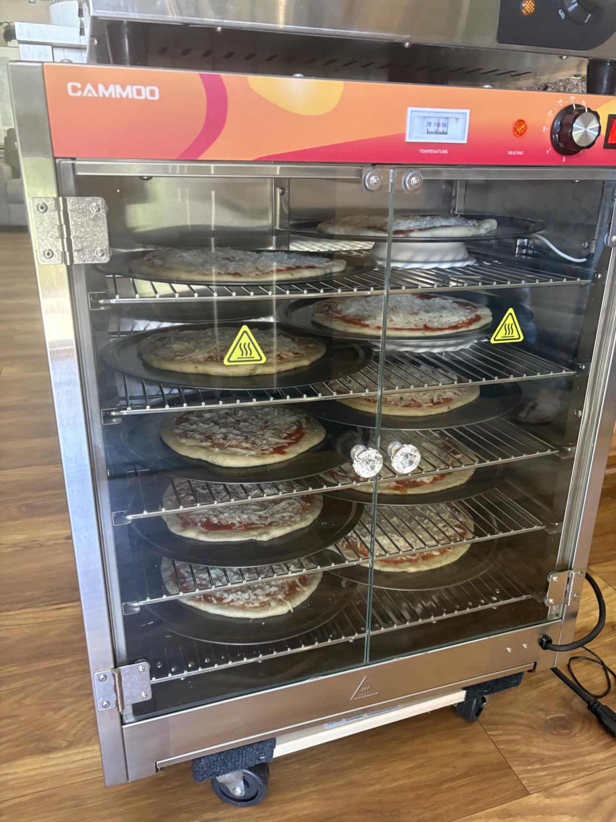 CAMMOO 133Qt 5-Tier 900W Commercial Food Warmer Cabinet | Smart thermostat adjusts from 86-185 F with auto-shutoff, overheat protection and 360-degree hot air circulation customer photo 2
