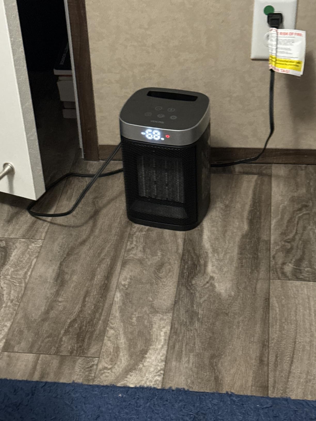 Small Portable Space Heater for Indoor Use - VOCRS 1500W PTC Electric Heater with Thermostat, Remote Control, 12H Timer, Eco and Fan Mode, Rapid and Safe Heating for Bedroom, Office customer photo 1