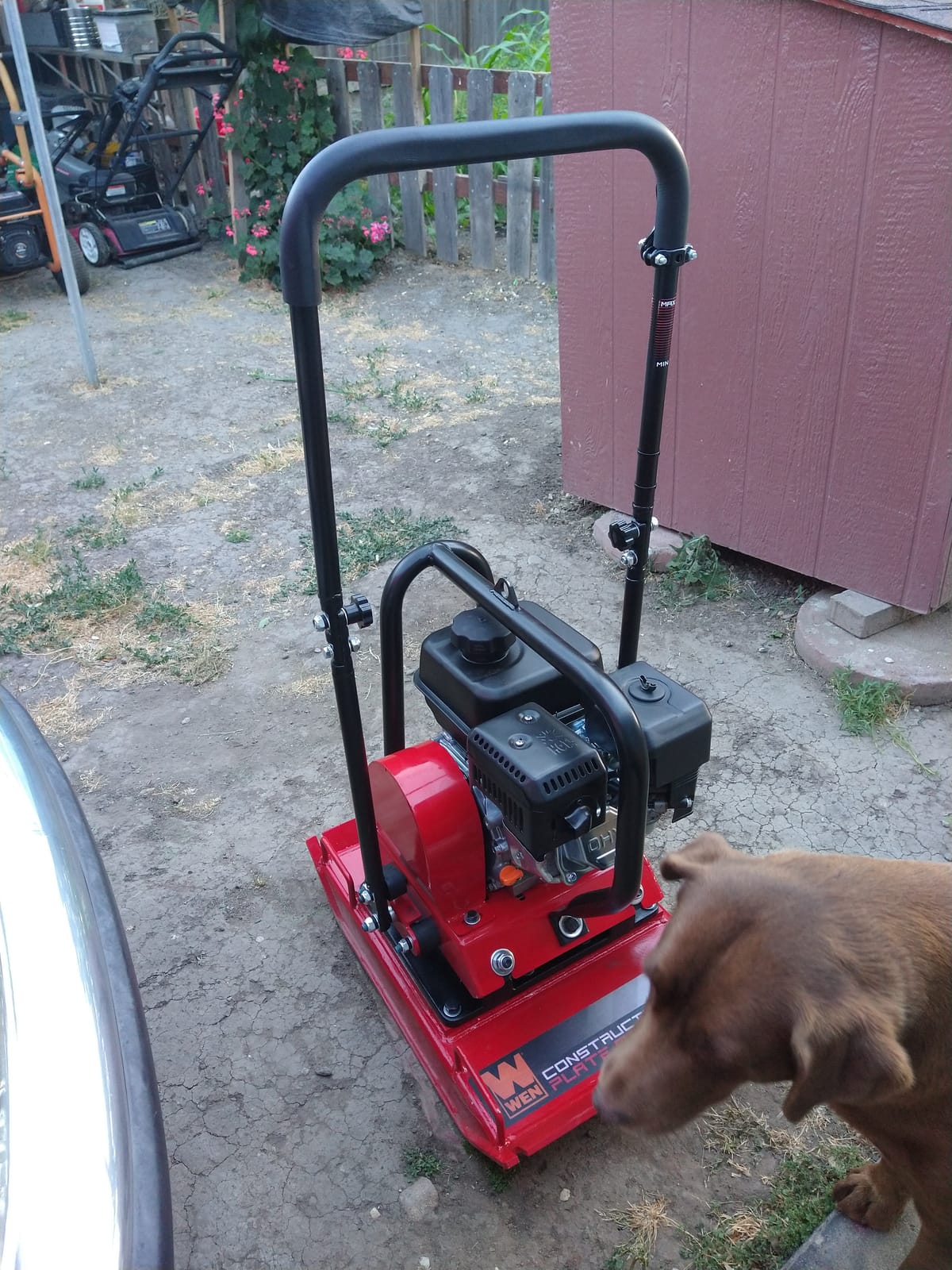 WEN 6.5HP 196cc Plate Compactor with Wheels and 3350-Pound Compaction Force (56096) customer photo 1