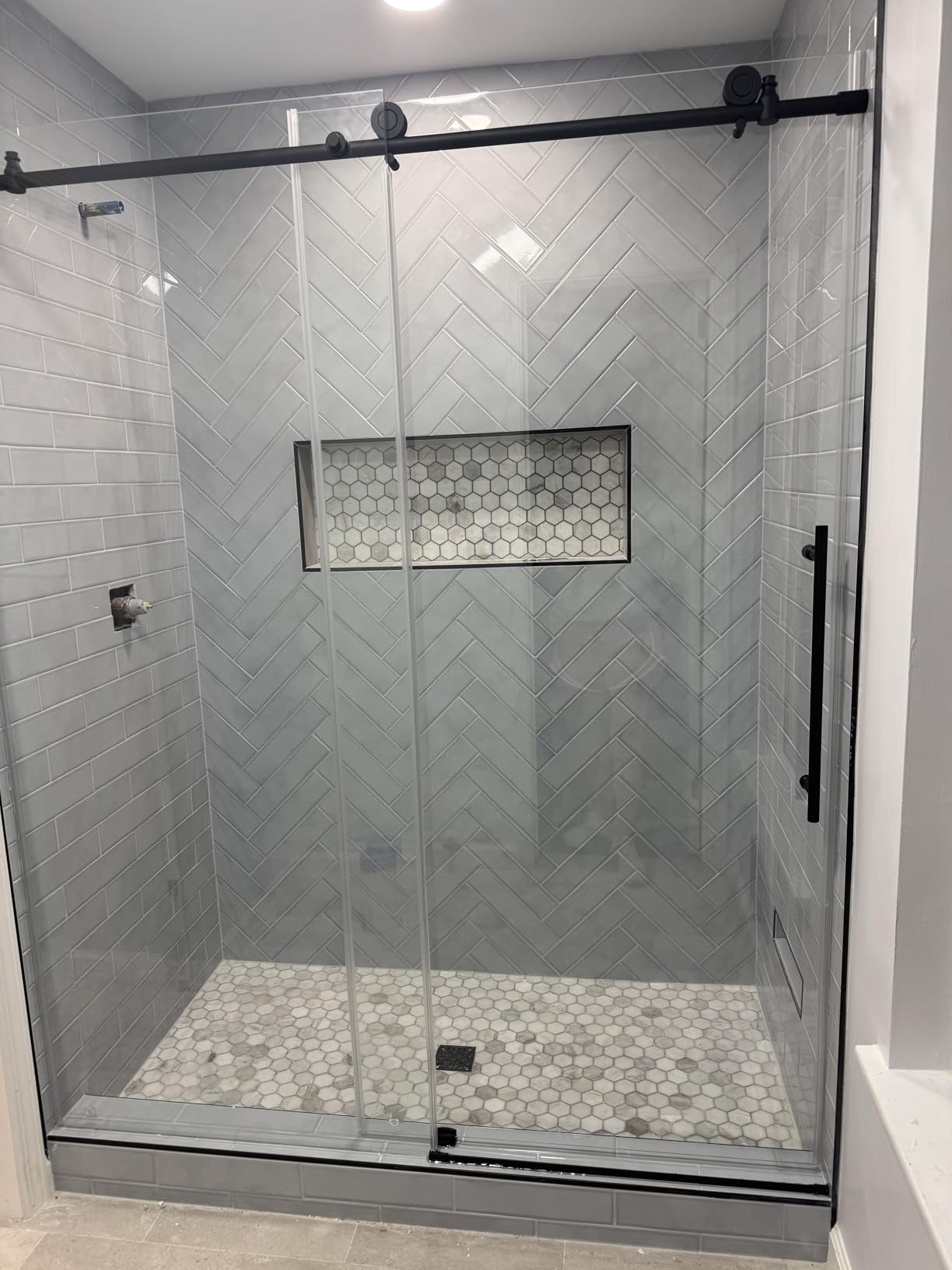 KPUY Frameless Sliding Shower Door 55-60