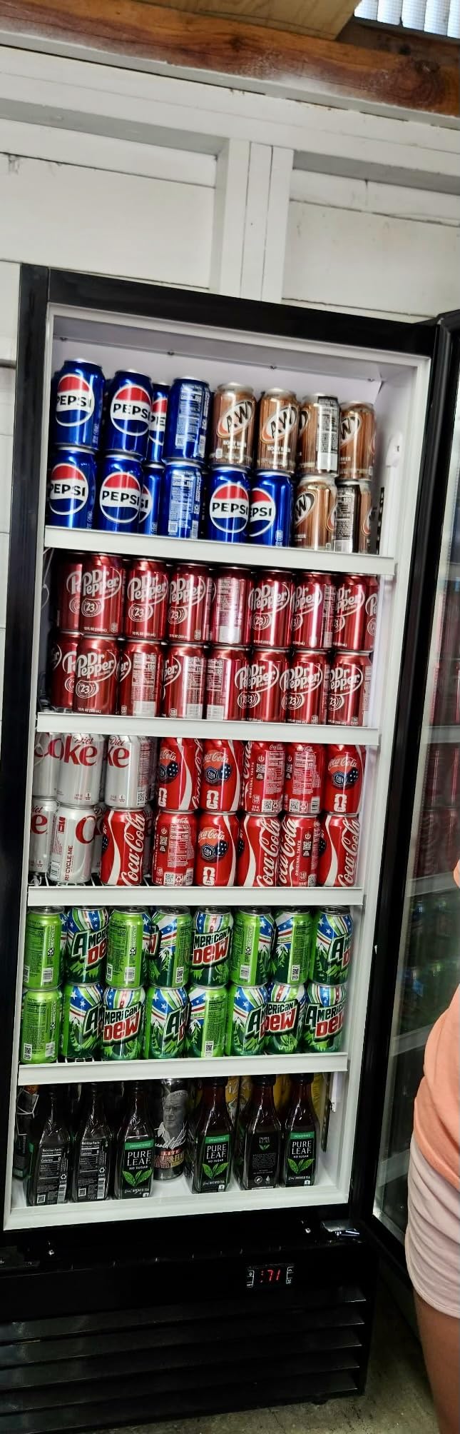 60 Cu. Ft. Commercial Beverage Refrigerator, Triple Glass Door | 12 adjustable shelves, Door lock, For shop restaurant bar, Upright merchandiser, Durable steel, Digital temperature control customer photo 2