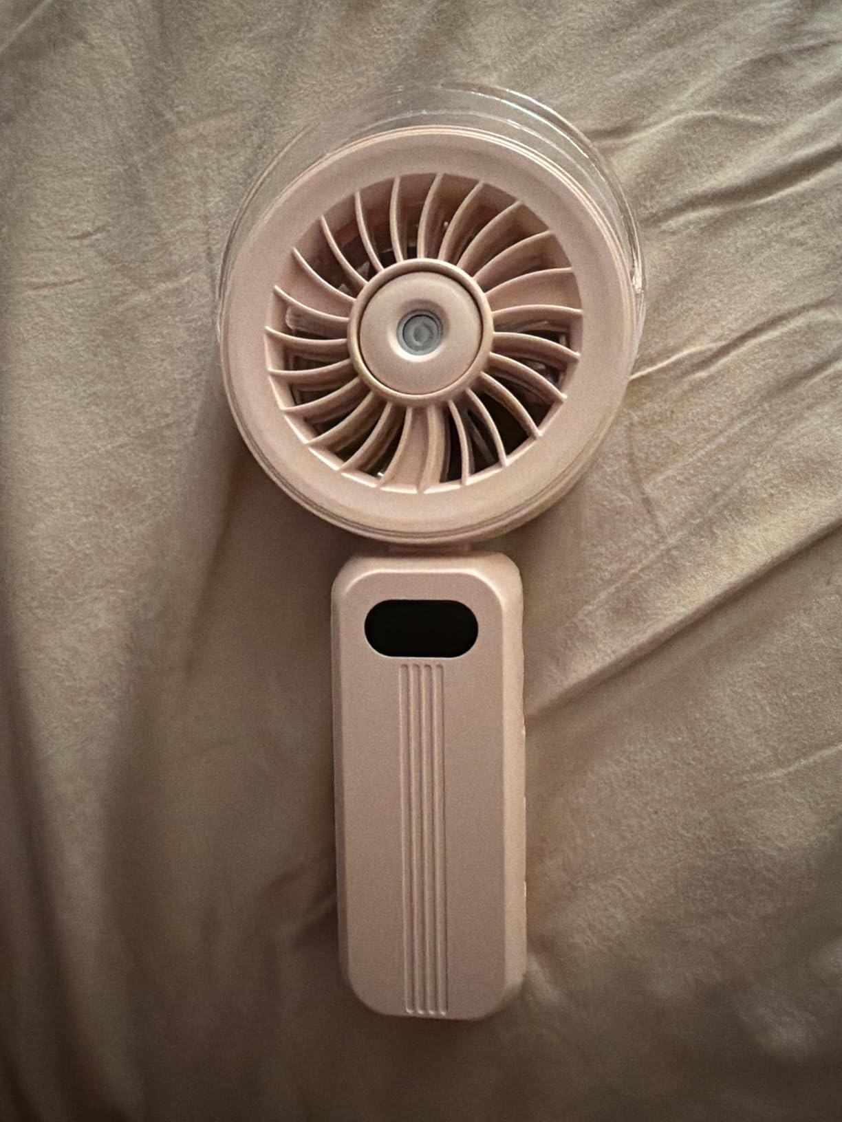 Otlonpe Handheld Misting Fan Portable, Powerful High Speed, Small Personal Rechargeable Cooling Mister Fan Water Spray Mist, 4000mAh Battery Operated for Travel Indoor Outdoor Hand Desk (Black) customer photo 2