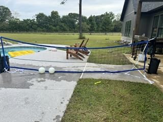AugFir Pool Volleyball Net, Heavy-duty Pool Volleyball Set with 2 Pool Volleyballs, Stabilizing Pool Volleyball Net Holder with Two 25L Dual Water Bags Support - Pool Games for Adults and Family Needs customer photo 2
