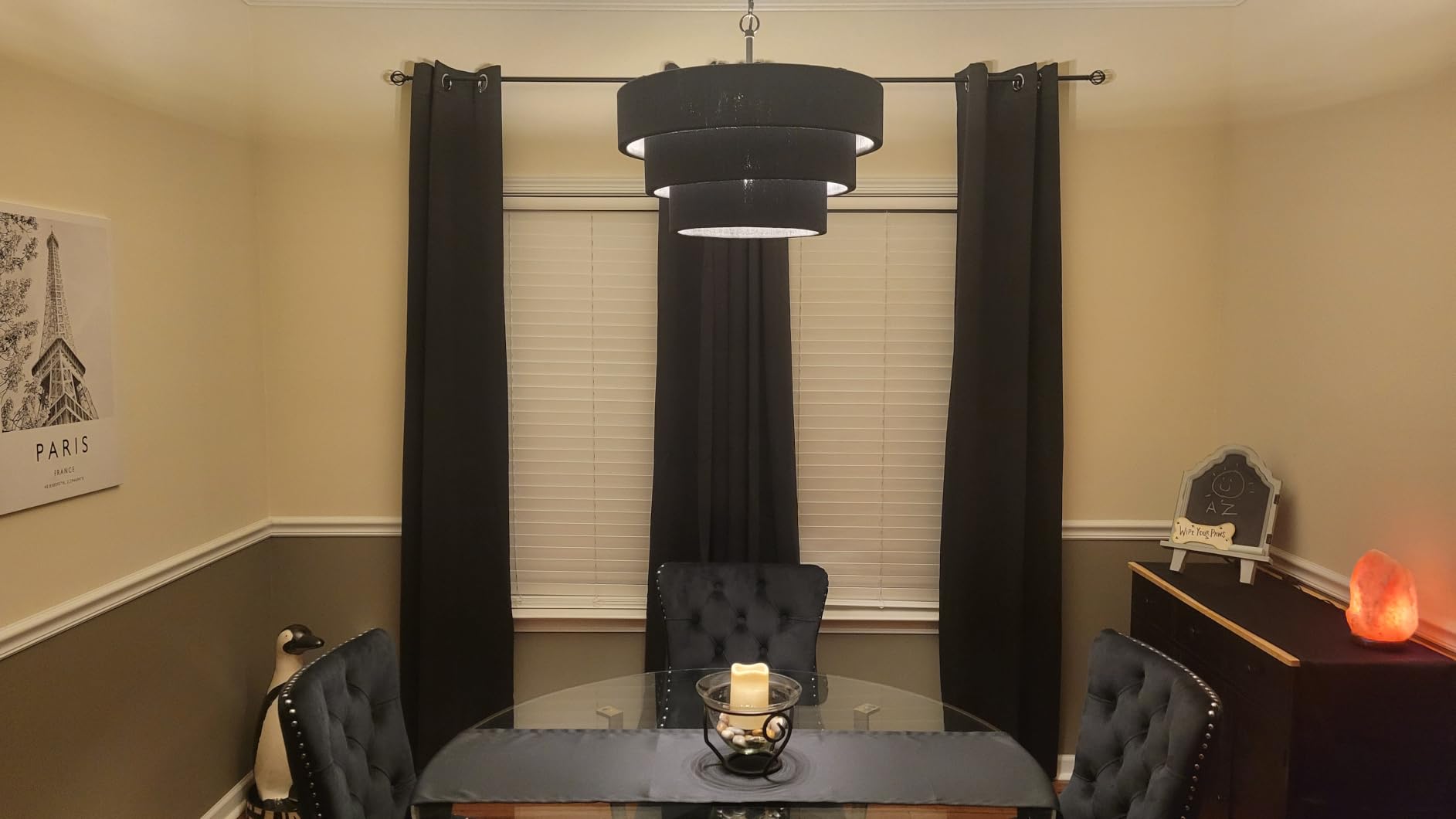 MIULEE Blackout Curtains for Bedroom 2 Panels 40 x 63 Inch Long Dark Grey | Thermal Insulated, Living Room Darkening Grommet Drapes, Noise Reducing, Light Blocking Window Treatments customer photo 1