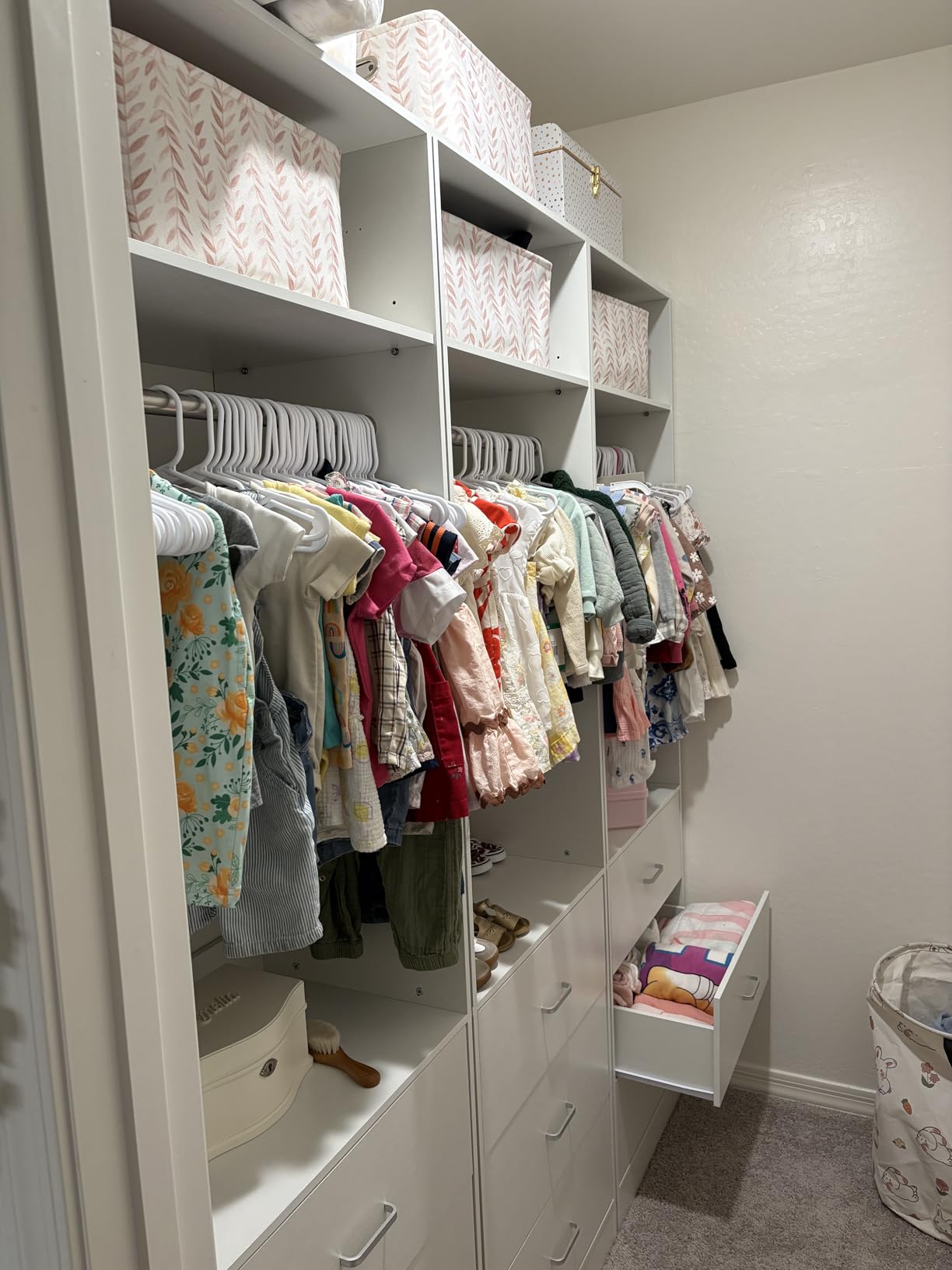 Besiost Closet System Set of 2, 4FT Closet Systems with 6 Wood Drawers, 48