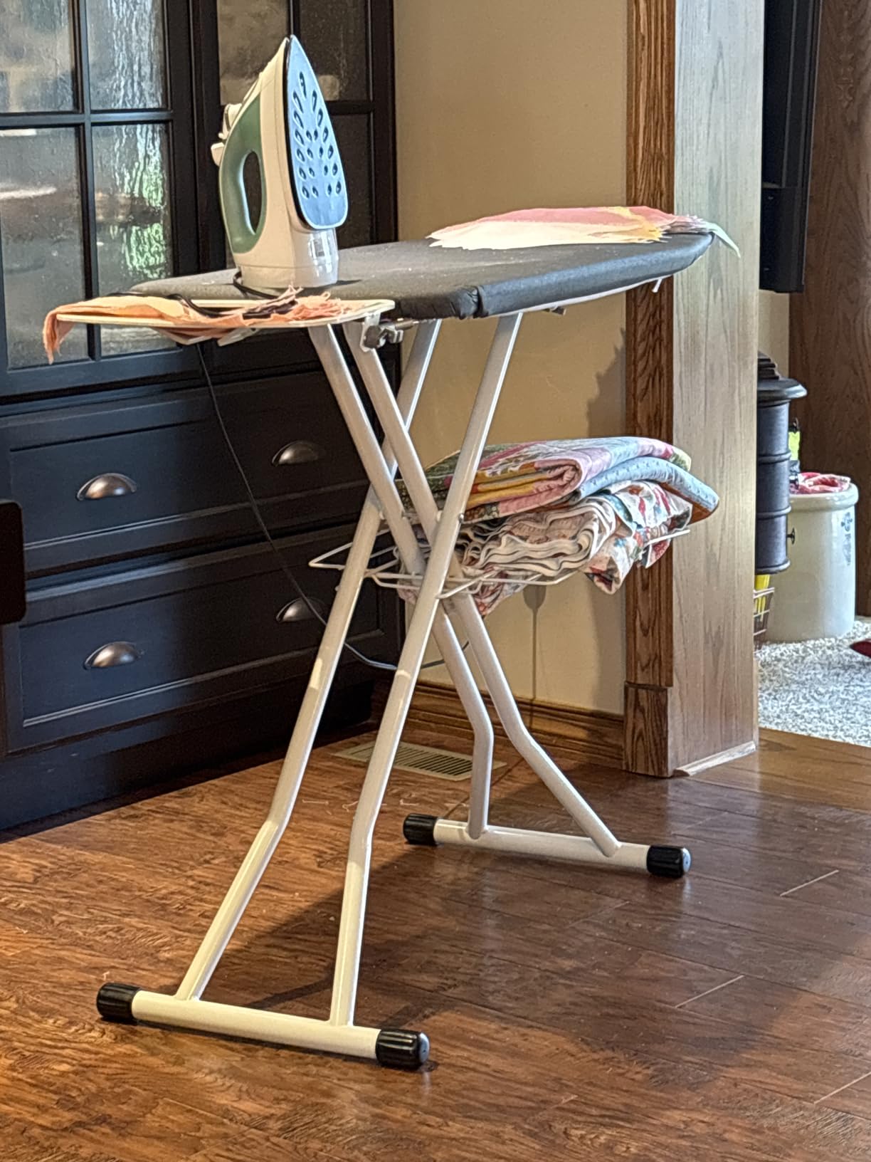 Bartnelli Extra Wide Pro Ironing Board 19x48 Ironing Surface with Iron Rest, Cord Holder, Shelf and 4 Layer Heat Resistant Cover and Pad customer photo 2