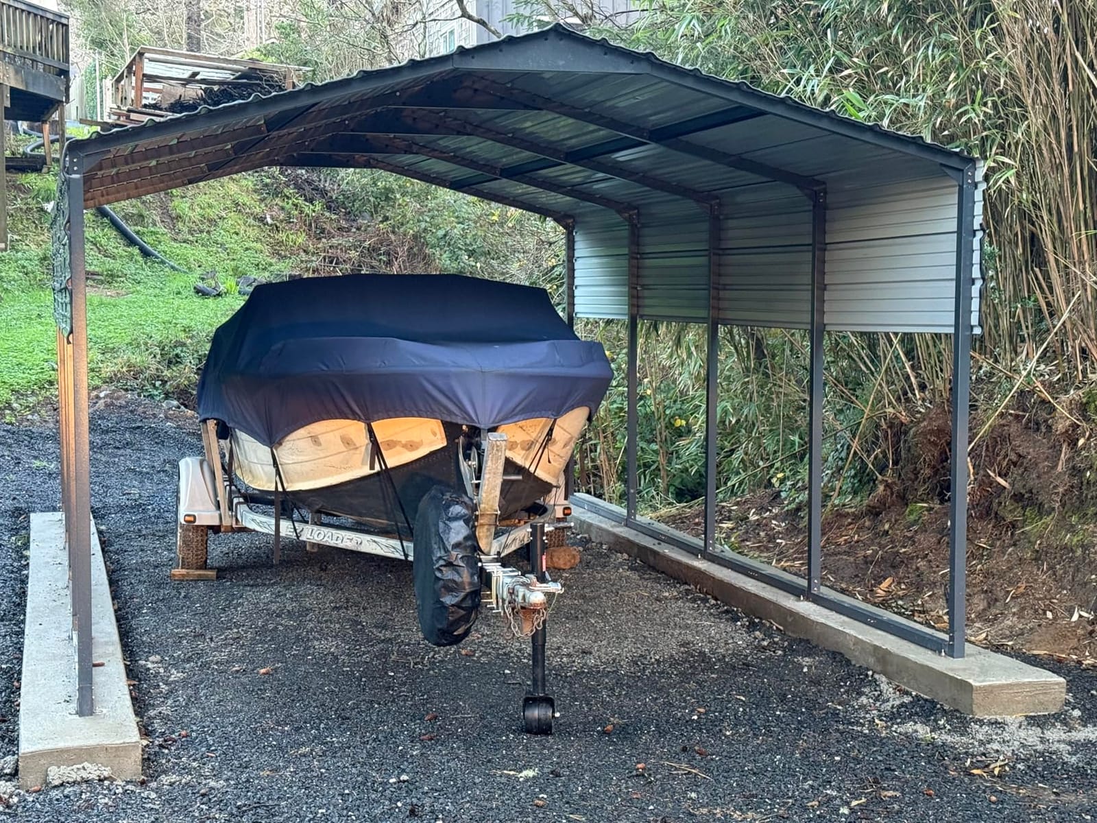 Military-Grade Metal Carport 12x20 FT, Heavy-Duty Galvanized Steel Roof | 2x2