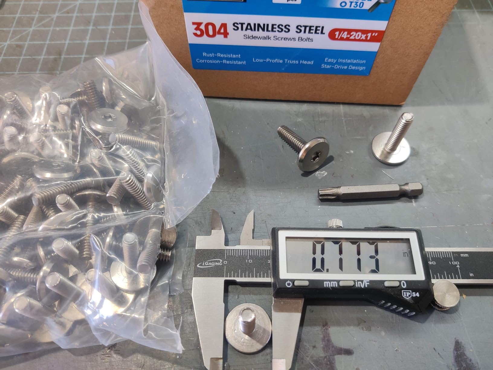 100pcs Hurricane Sidewalk Bolt and Anchor Kit Stainless Steel Shutter Screw | Hurricane Shutter Hardware with Masonry Anchors for Hurricane Shutters Panel 1/4
