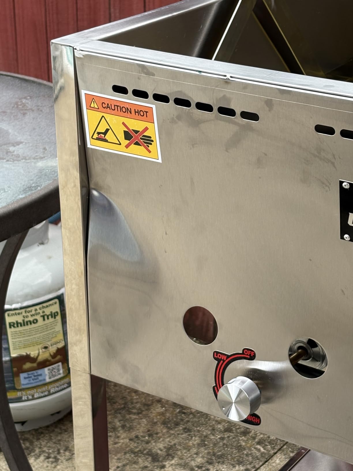 12 Gallon Deep Fryer or Cajun Crawfish Boiler Cart | Multi Purpose | Basket Lift | Portable 4 Wheels | Stainless Steel | Outdoor Propane Frying for Chicken Fish Turkey | Seafood Boil | Patent Pending customer photo 2
