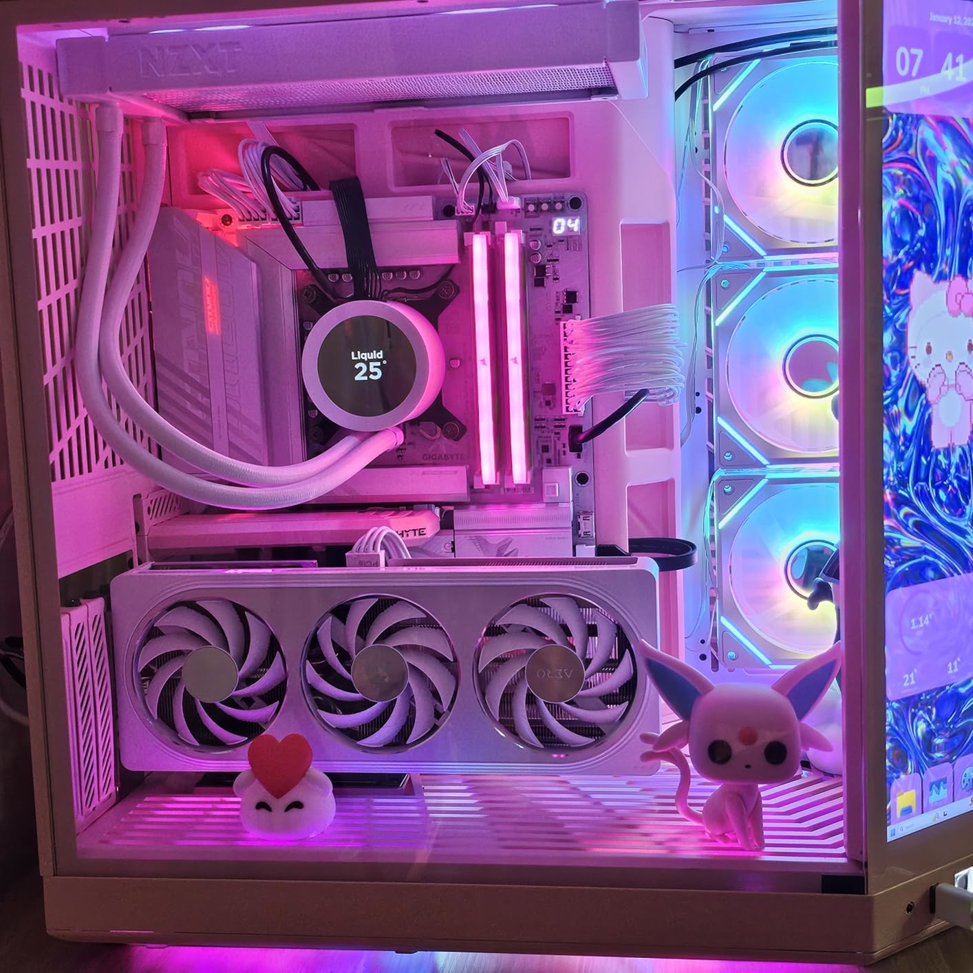 NZXT Kraken Plus 240 RGB - 240mm AIO CPU Cooler, LCD - Black, 240mm RGB AIO with customizable LCD, F240 RGB Core fan, and Turbine pump, Better thermals, synced RGB via CAM customer photo 2