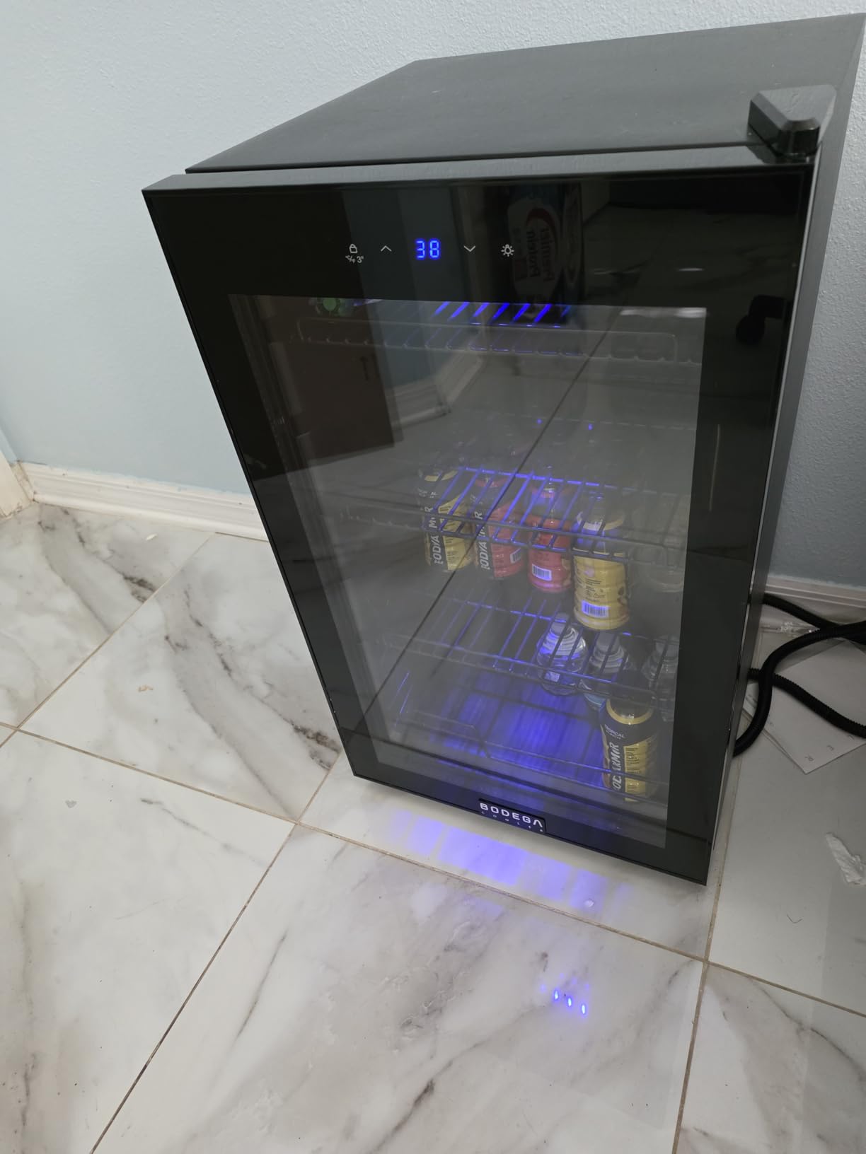 BODEGACOOLER 12.5 Cu. Ft. Upright Commercial Beverage Refrigerator, Large Glass-Door Display Merchandiser, Energy-Star Rated Drink & Bar Cooler with Soft LED Lighting and Adjustable Shelves customer photo 1