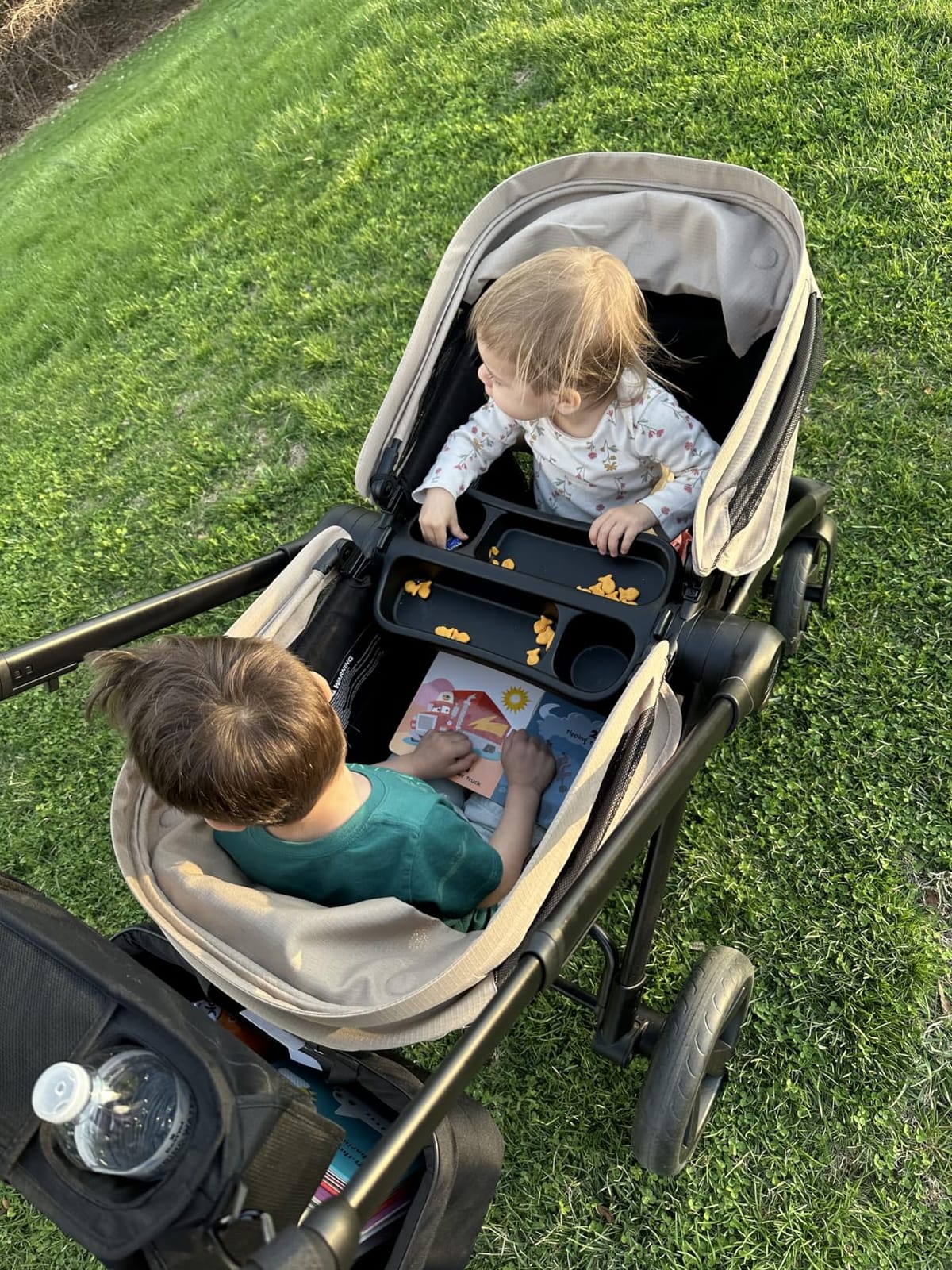 Graco Ready2Roll Stroller Wagon - All Terrain Baby Wagon Stroller for 2 Kids, Compact Foldable Wagon, Accepts Infant Car Seats customer photo 2
