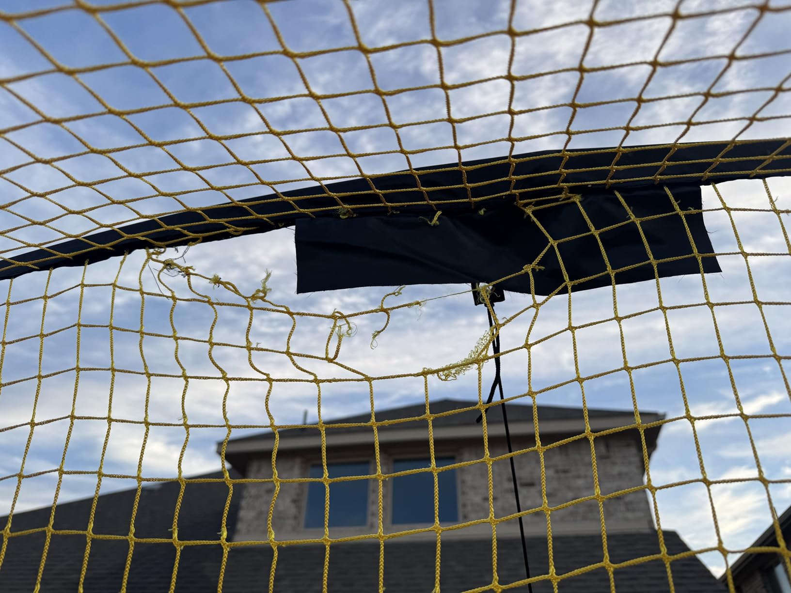 Upgraded 22ft x 12ft x 8ft Baseball & Softball Batting Cage Net with Pitching Machine Hole, 4ply 1.25'' Anti-Tear Netting, 13.4MM Fibreglass Poles, Portable Carry Bag customer photo 2