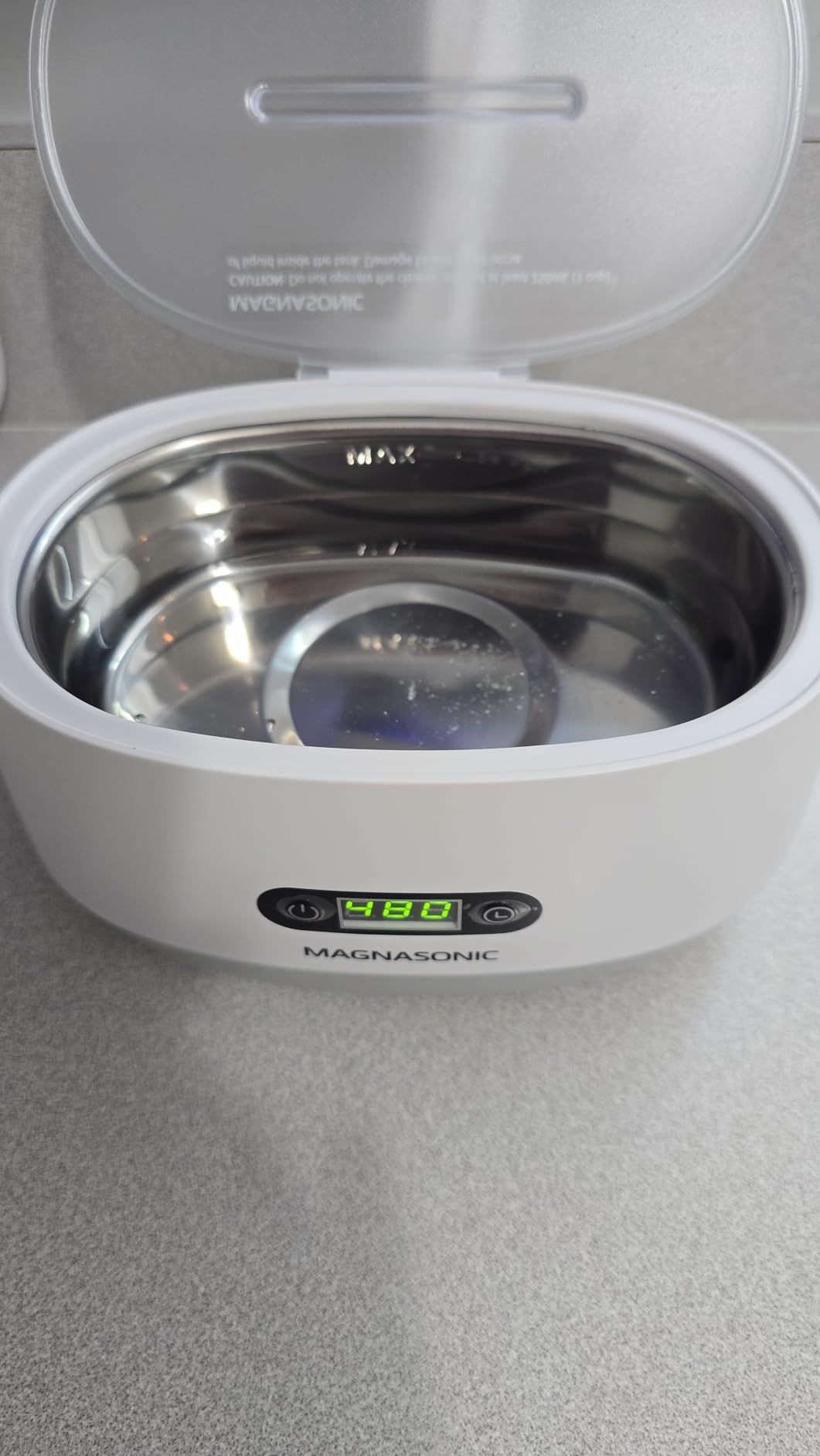 Magnasonic Ultrasonic Cleaner - 20oz Tank Ultrasonic Jewelry Cleaner & Ultrasonic Retainer Cleaner, Digital Timer, 5 Cleaning Modes for Glasses, Rings, Dentures, Tools, Aligners (UC22) customer photo 2