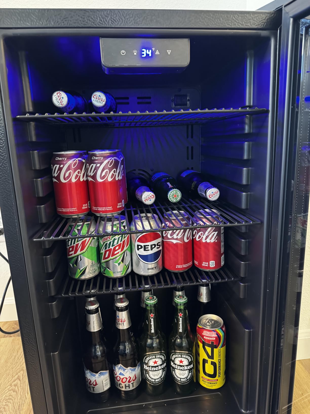 Icyglee Mini Fridge 68 Can,1.7 Cu.Ft Beverage Refrigerator Cooler, Black customer photo 1