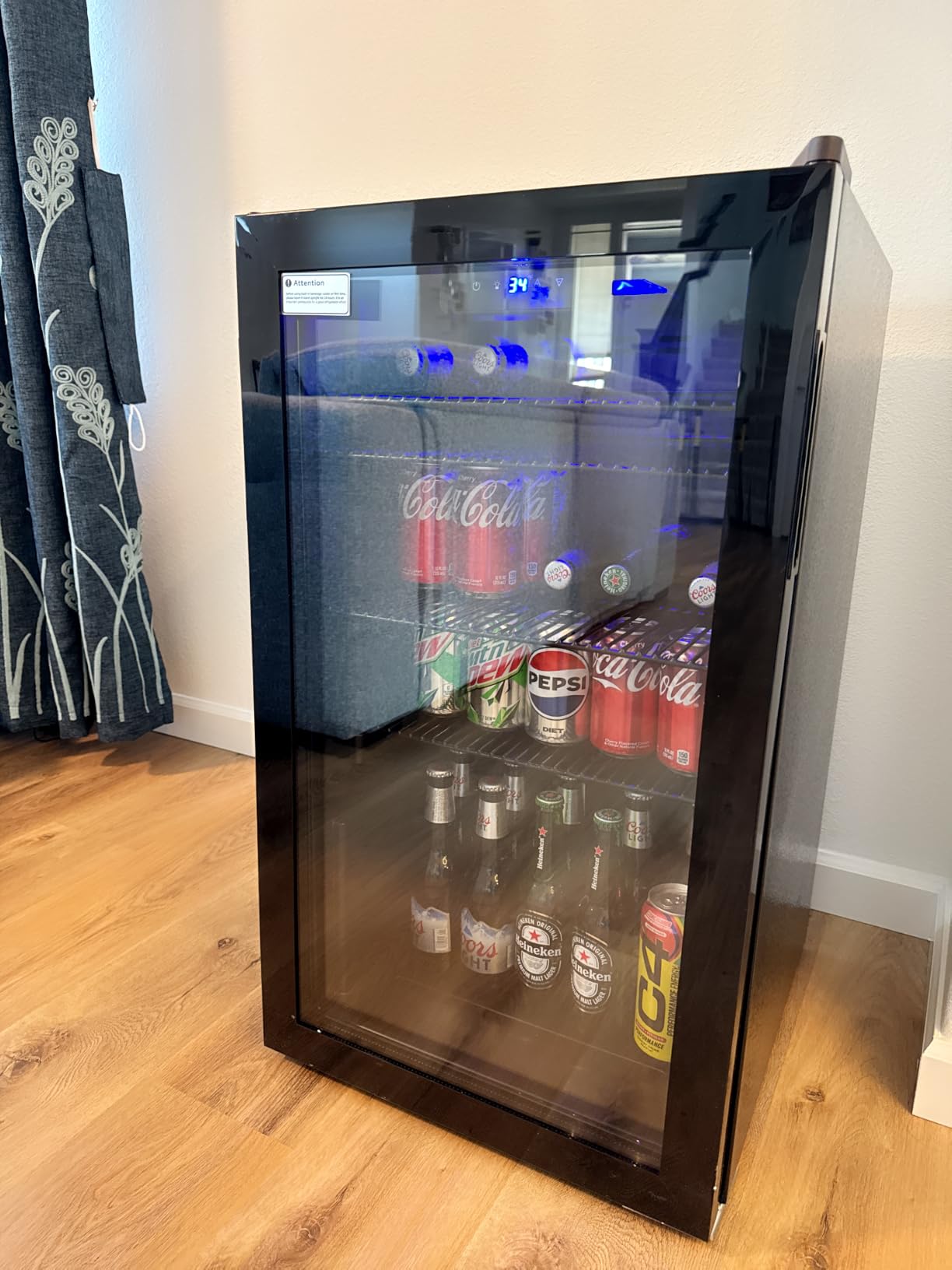 Icyglee Mini Fridge 68 Can,1.7 Cu.Ft Beverage Refrigerator Cooler, Black customer photo 2