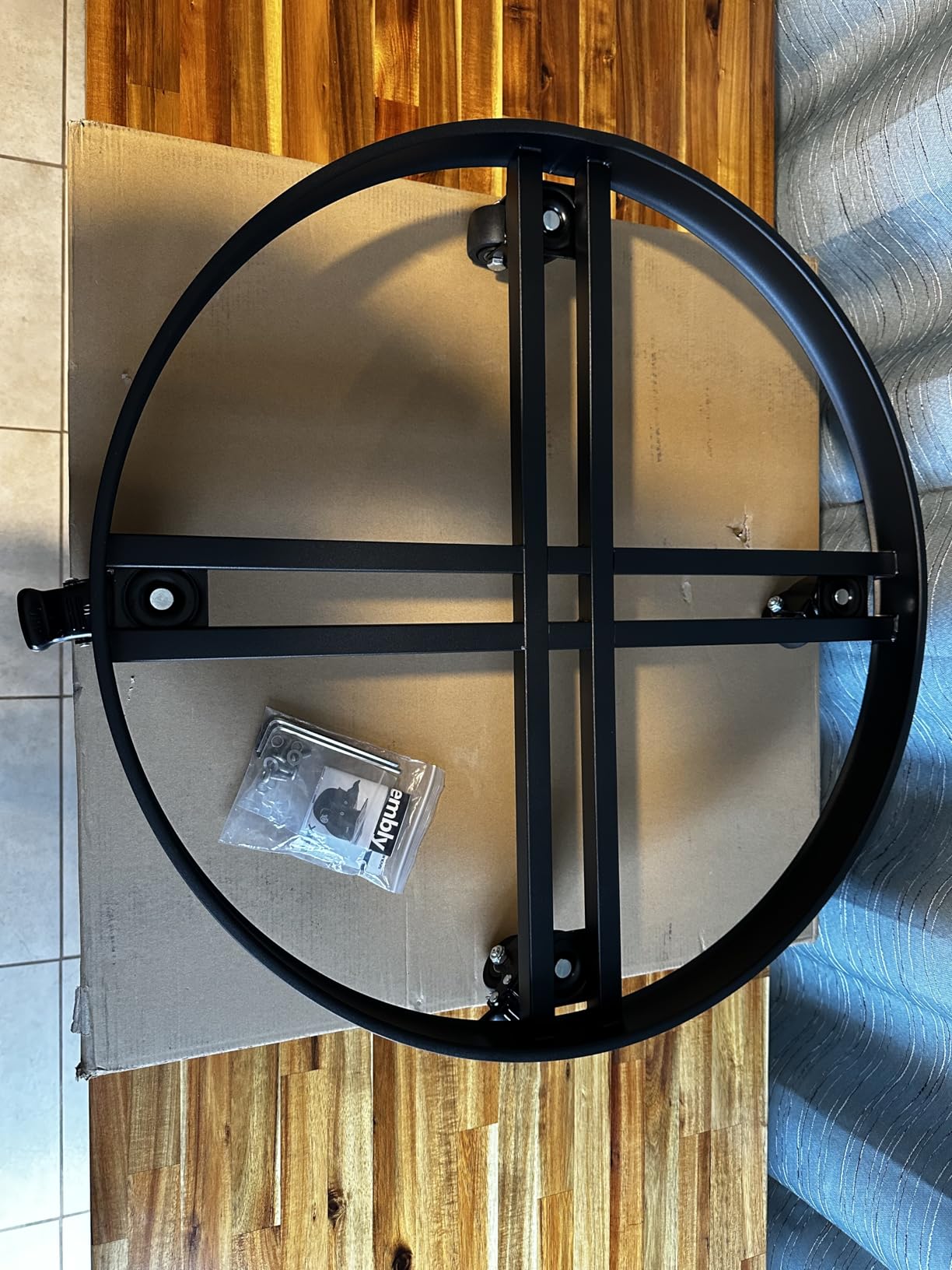 Heavy Duty 55 Gallon Drum Dolly - 2000LB Capacity, Anti Rollover Design with 4 Swivel Casters & 2 Brakes, Double Fork Style for Warehouse/Industrial Use (Black) customer photo 2