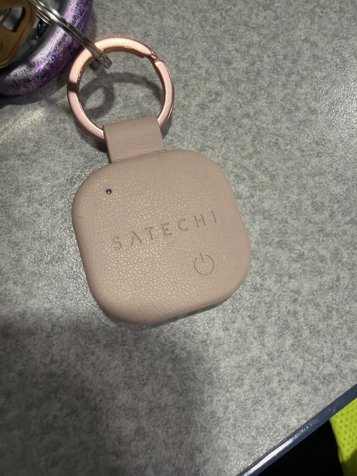 Satechi FindAll Keychain, Find My Compatible, for iPhone, iPad, Mac, Sand | Bluetooth Tracker, Wireless rechargeable, location tracking, left-behind alerts, loud audible chime, for iPhone, iPad, Mac customer photo 1