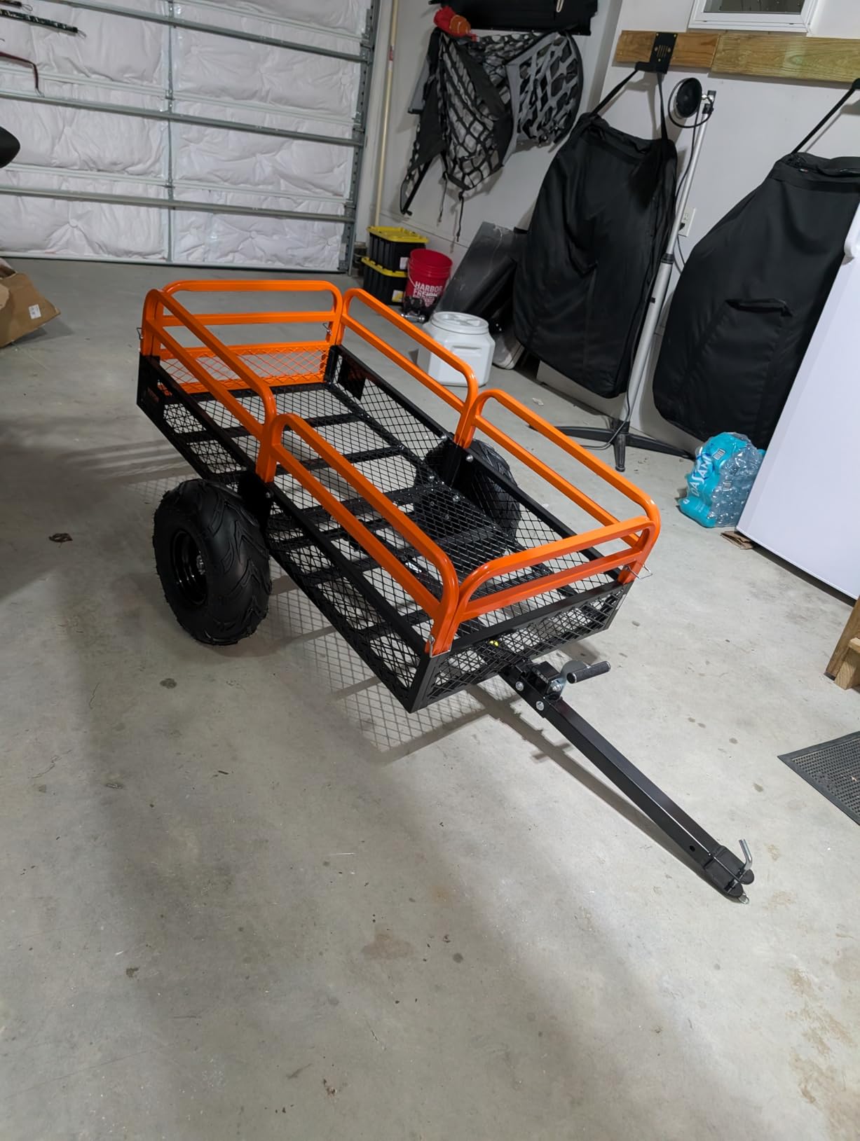 VEVOR Heavy Duty ATV Trailer Tow Behind Dump Cart, 17 Cu.Ft. 600lbs Capacity, Pull Behind Steel Yard Wagon Dump Trailer for Tractor Lawn Mower Garden with 16in Tires customer photo 2