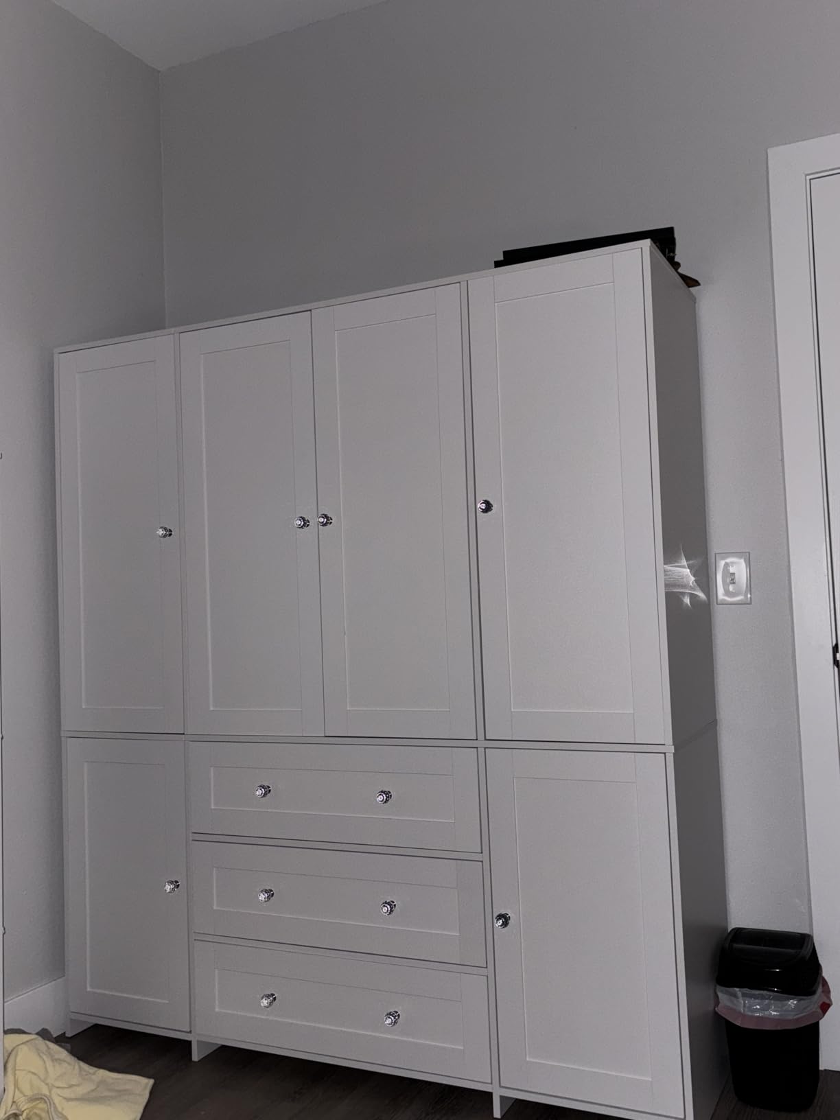 VOWNER Armoire Wardrobe Closet with Drawers and Mirror, 71