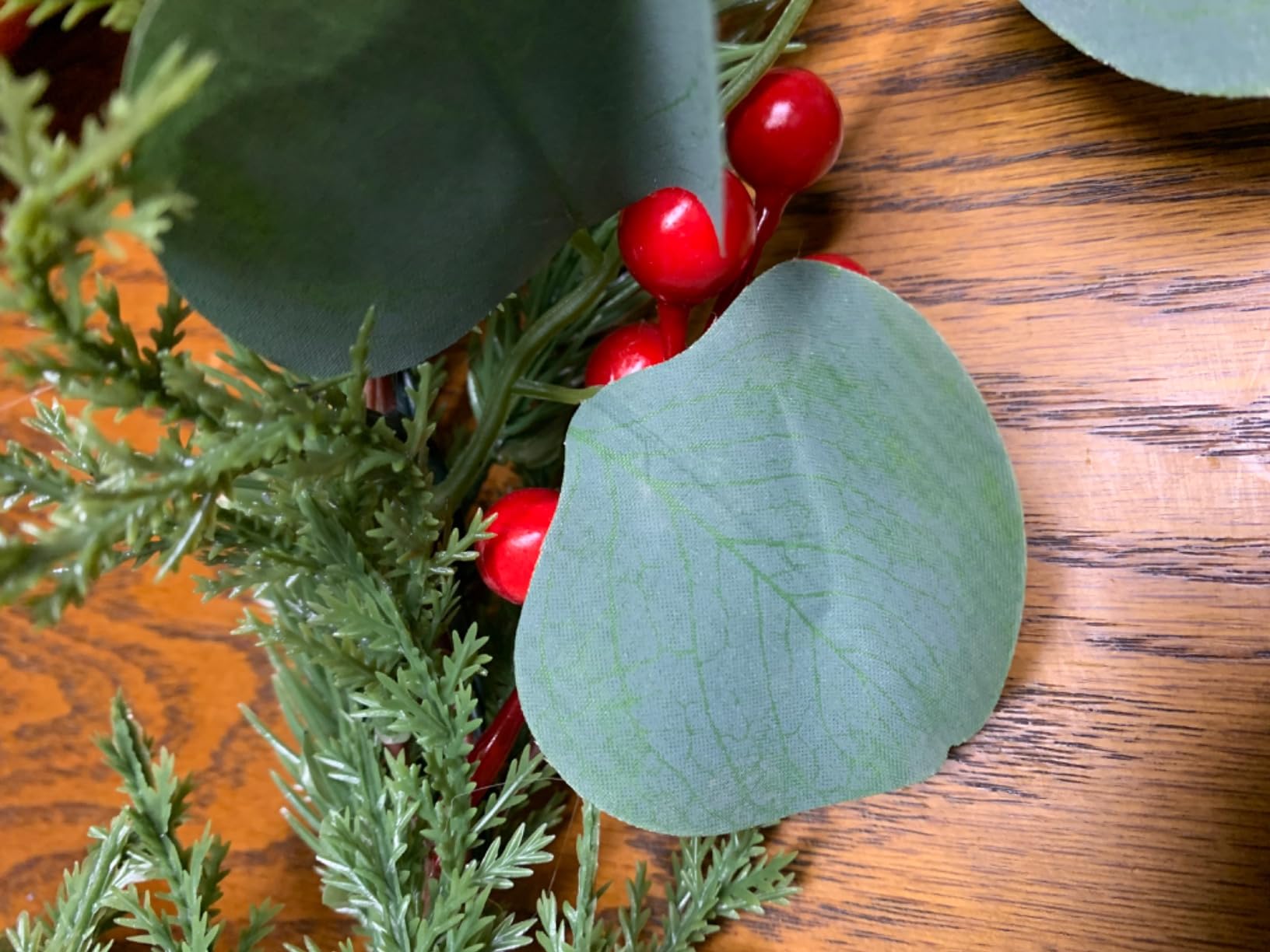 DR.DUDU 9FT Prelit Christmas Garland with Lights Mantel Decorations | Timer, Eucalyptus Artificial Garlands with Pine Cones Red Berry, For Fireplace Staircase Door, Indoor Outdoor Holiday Decor customer photo 2