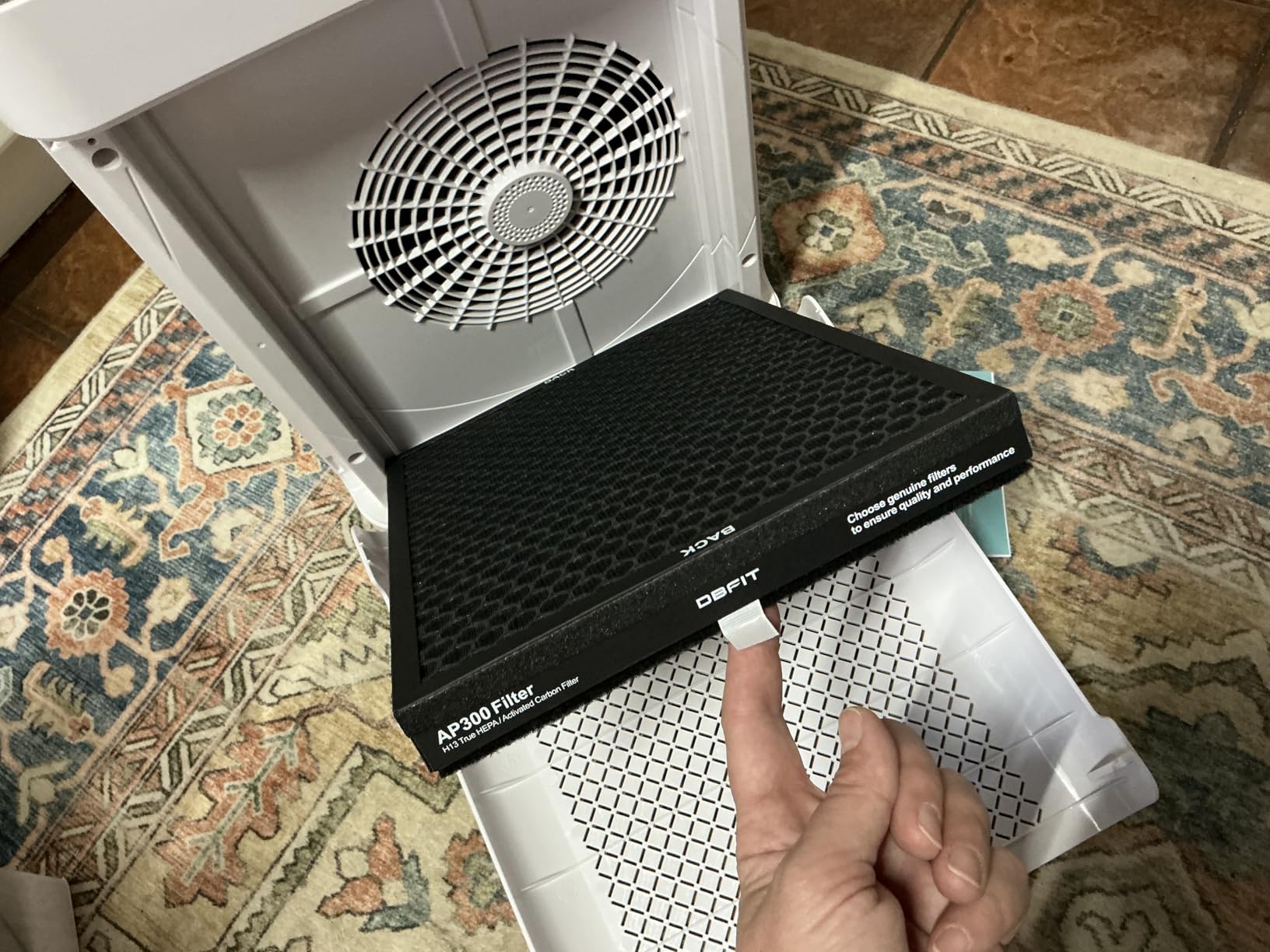 Air Purifiers for Home Large Room up to 3000sq.ft, DBFIT HEPA Double-Sided Air Purifier with Washable Filter, PM 2.5 Display Air Quality Sensor, Air Cleaner for Bedroom, Dorm Room, Pets, Office, AP300 customer photo 2
