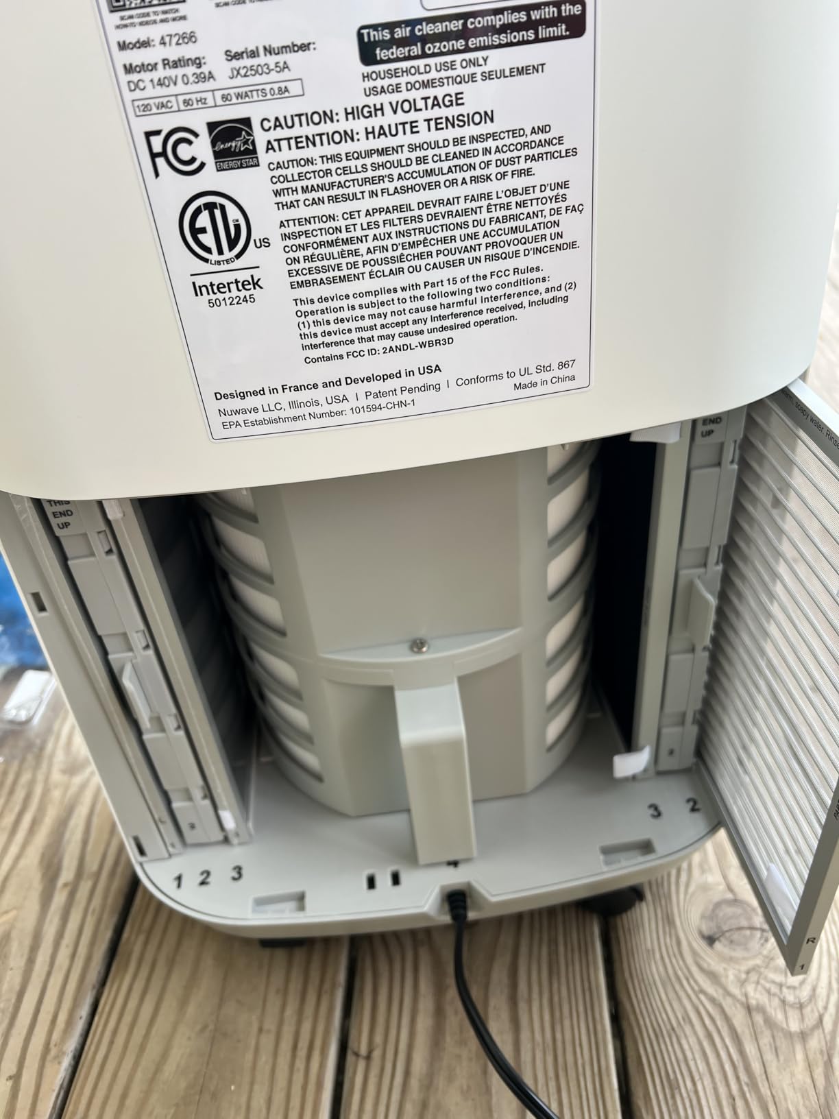 Nuwave Forever Air Purifier for Home Large Room Up to 2,002 Ft² | Dual Sensors, 7 Easy to Clean & Washable Filters, Smart WiFi, Removes Smoke, Dust & Pollen Down to 0.1 Microns customer photo 1