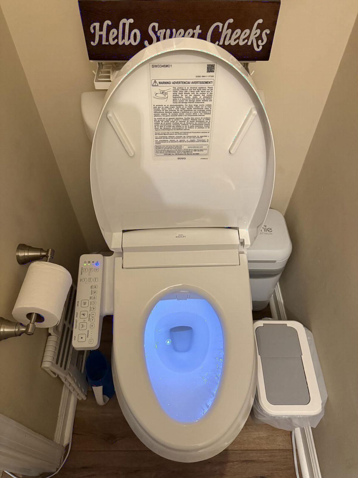 TOTO WASHLET S2 Electronic Bidet Toilet Seat with Instantaneous Water Heating, PREMIST and EWATER+ Wand Cleaning, Elongated, Cotton White - SW3346#01 customer photo 2