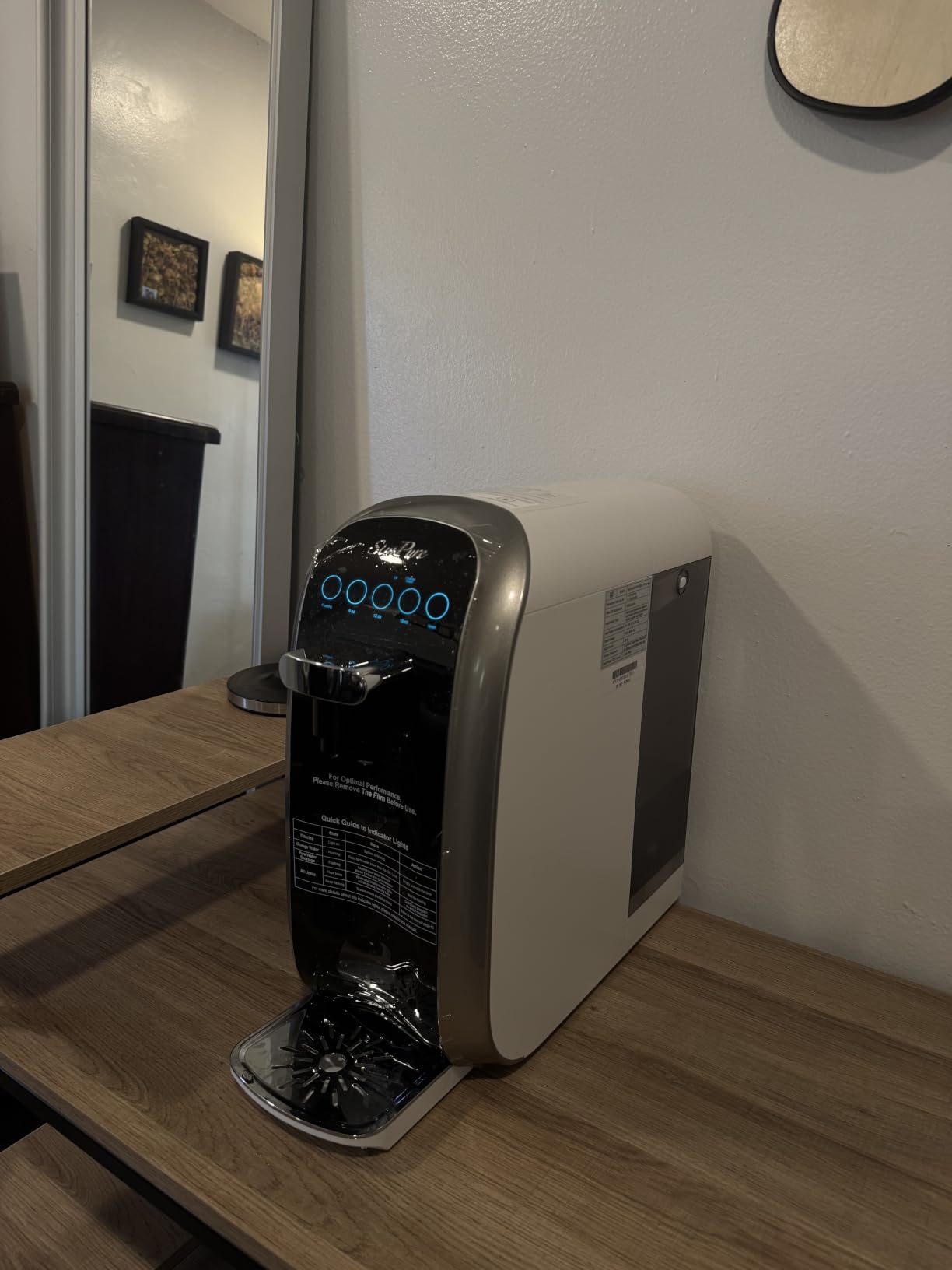 SimPure Y7T-A Countertop Reverse Osmosis Water Filter, 5 Stage Mineral RO | NSF/ANSI 58 Certified Water Filtration System, RO Water Purifier, No Installation, 4: 1 Pure to Drain, pH+ Balanced ALK Taste customer photo 2