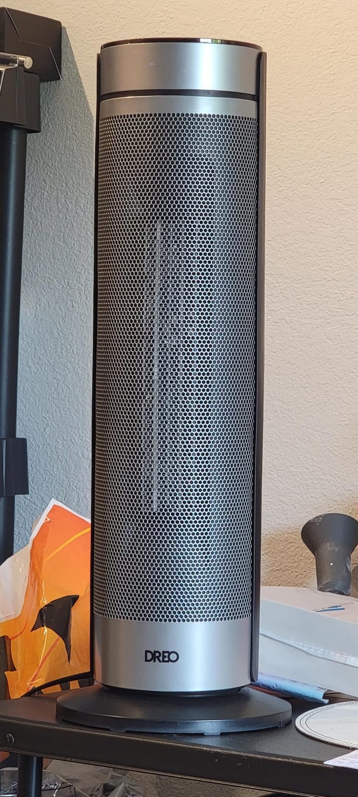 DREO Space Heater for Large Room, Quiet Electric Heaters for Indoor Use ECO | PTC Ceramic with Thermostat and Remote, 70° Oscillation, 8 Safe Protection Tower, Quiet, 12H Timer, Bedroom, Office, Silver customer photo 1