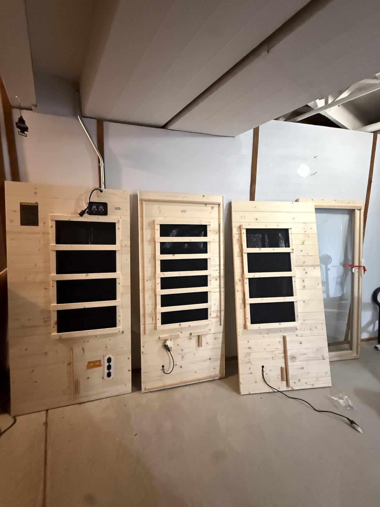 Albott 4 Person Infrared Sauna with 7-Color Light Therapy, Low EMF 2145W | Infrared Saunas for Home, Canadian Hemlock Wood Dry Sauna with 10 Carbon Panels, Ambient Light Strips & Bluetooth, 110V/20A customer photo 2