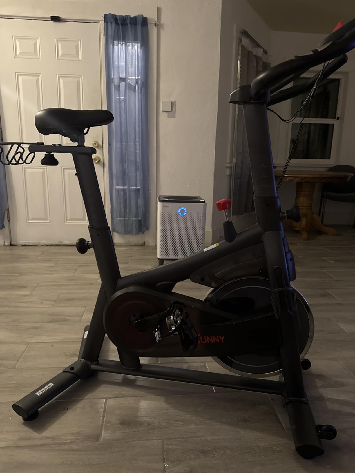 Sunny Health & Fitness Smart Indoor Cycling Bike for Home Cardio Exercise | Free SunnyFit App Connectivity, Magnetic Resistance, Up to 40LB Flywheel, Custom Riding Position, Wide Inseam Range customer photo 2