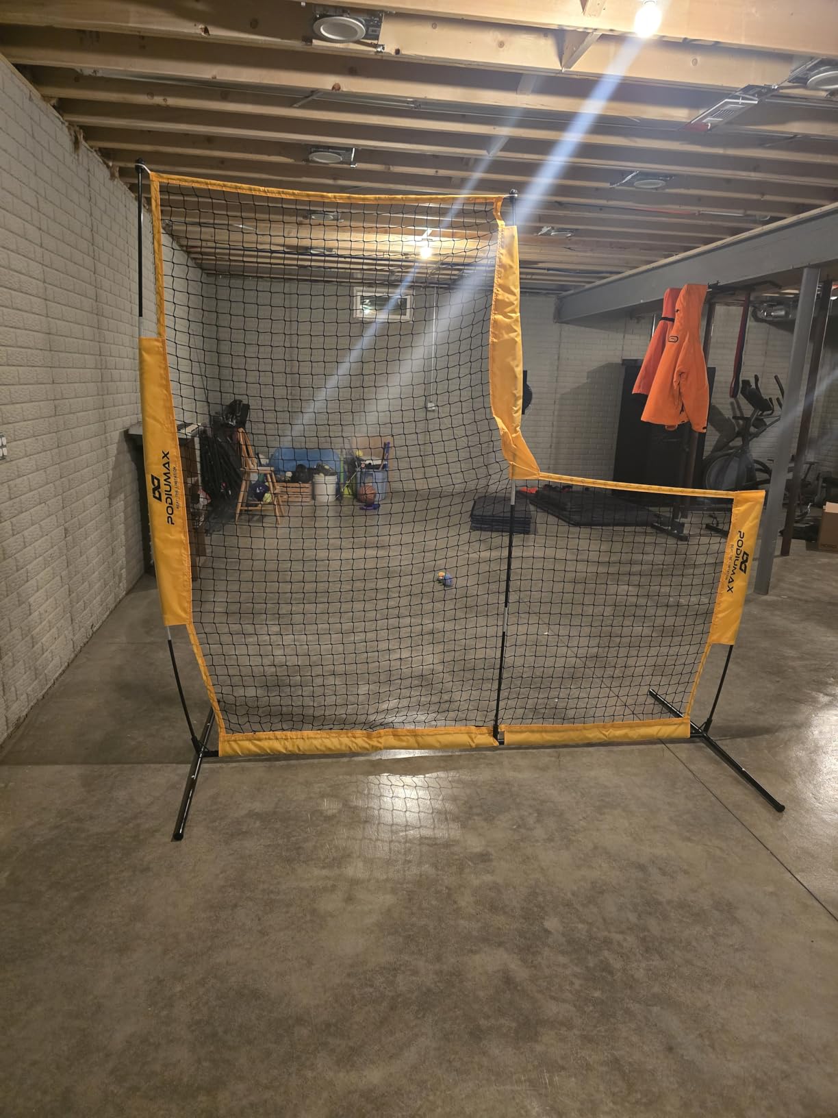 PodiuMax L-Screen Baseball Pitching Net 7x7FT Pitcher Protection Screen | Upgraded Stable frame, Durable Tear-resistant Net, Protects pitchers, High Impact Strength, Easy Setup for Backyard Outdoor customer photo 1