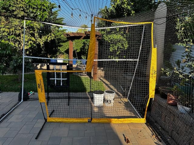 PodiuMax L-Screen Baseball Pitching Net 7x7FT Pitcher Protection Screen | Upgraded Stable frame, Durable Tear-resistant Net, Protects pitchers, High Impact Strength, Easy Setup for Backyard Outdoor customer photo 2