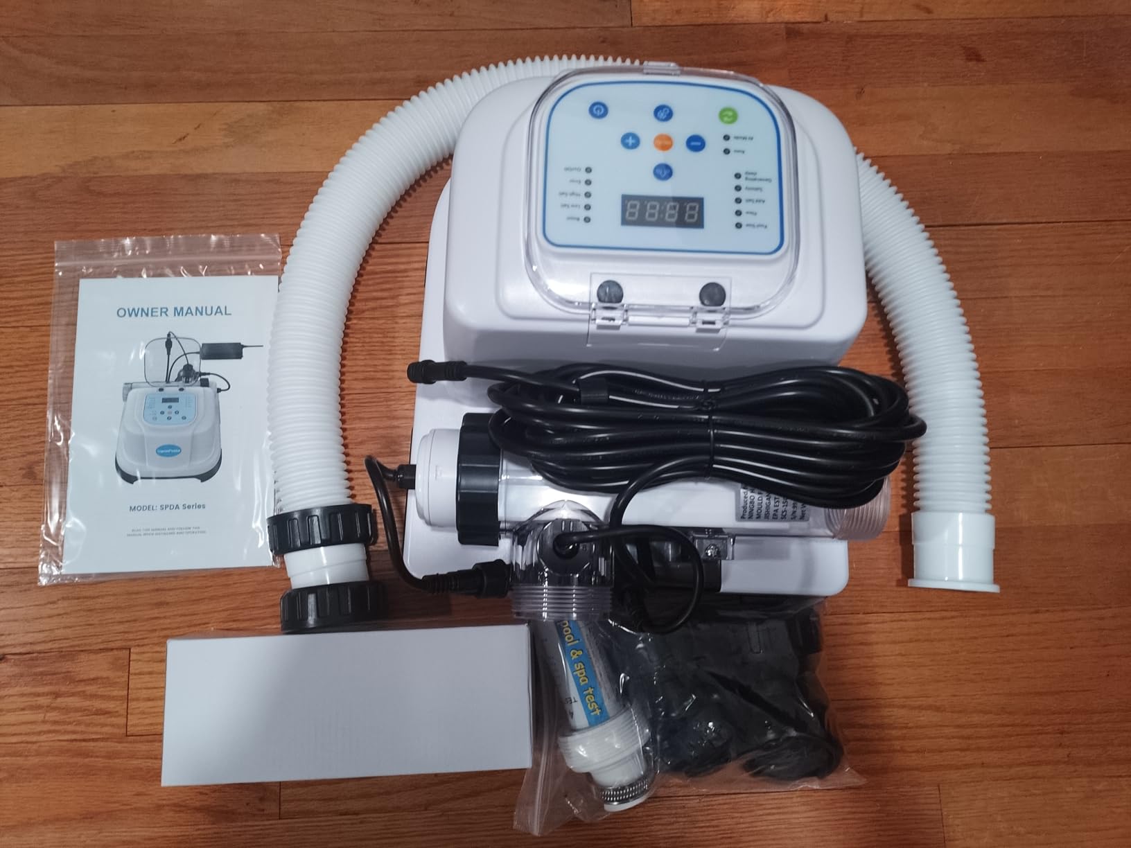 Salt Chlorine Generator System for Inground Pools up to 25000 Gallons | Universal Compatible Pool Saltwater Chlorination System with Return Jet Fittings, Straight Blade Power Cord & Outlet customer photo 2