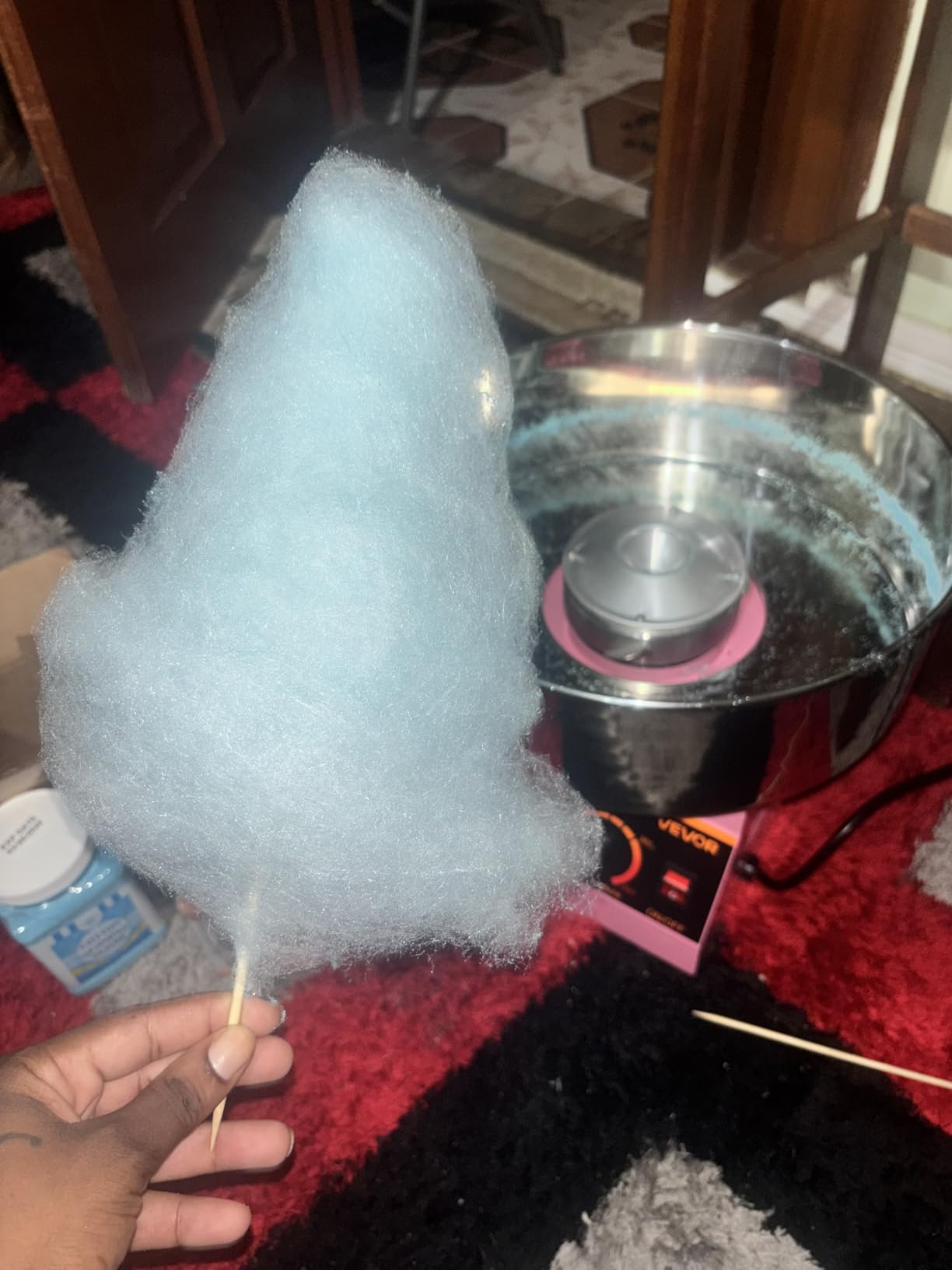 VEVOR Cotton Candy Machine Commercial, 1000W Electric Candy Floss Maker with 15 inch Stainless Steel Bowl and Sugar Scoop customer photo 2