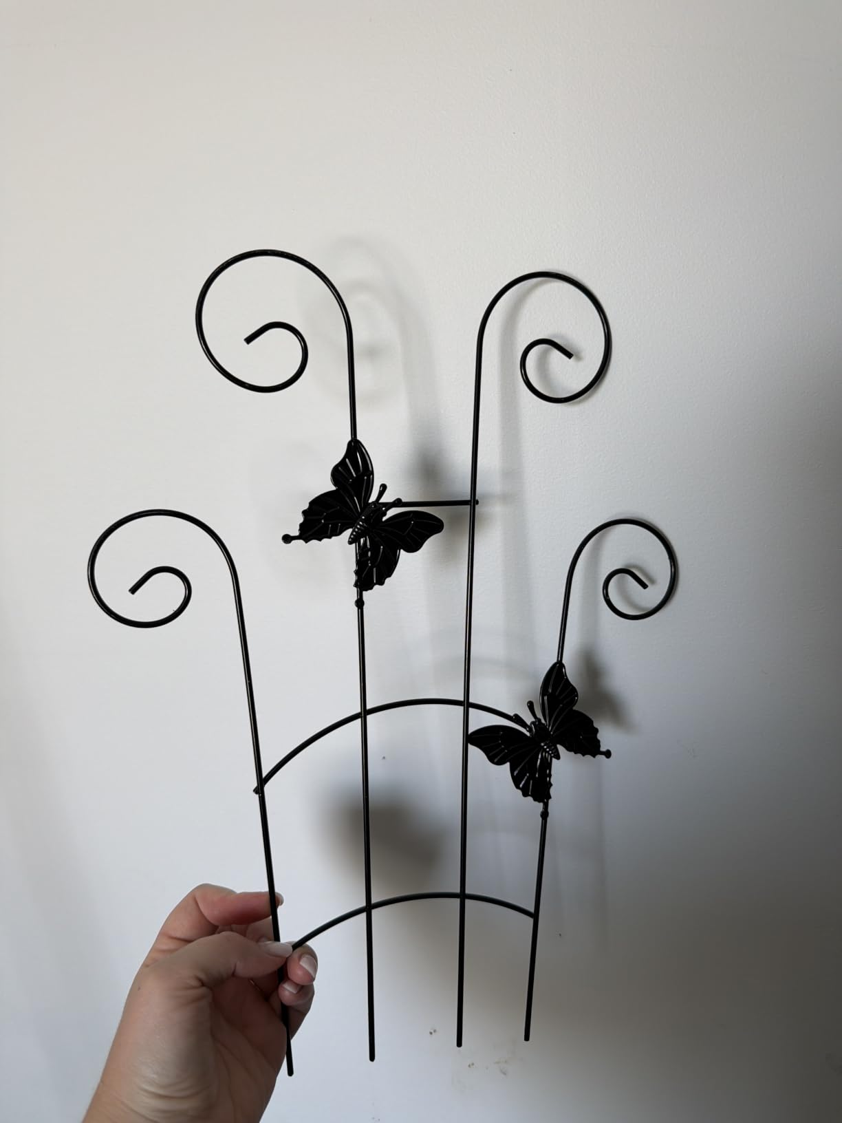 2 Pack 30 Inch Taller Plant Trellis for Potted Climbing Plants Indoor, Expandable Metal Garden Trellis for Climbing Plants, Flowers Vine Ivy, Sturdy Houseplant Support for Potted Plants with Ties customer photo 1